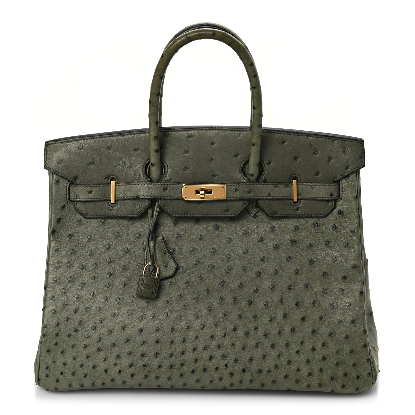 Hermes Ostrich Birkin 35 Vert Olive