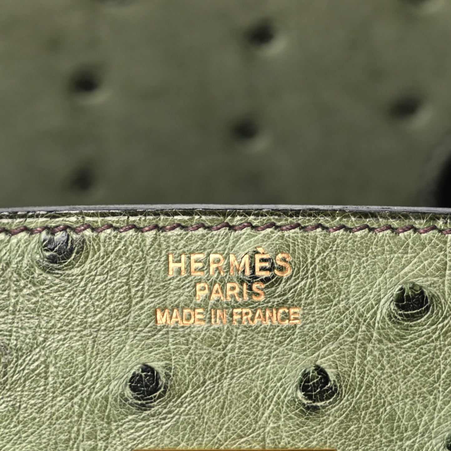 Hermes Ostrich Birkin 35 Vert Olive