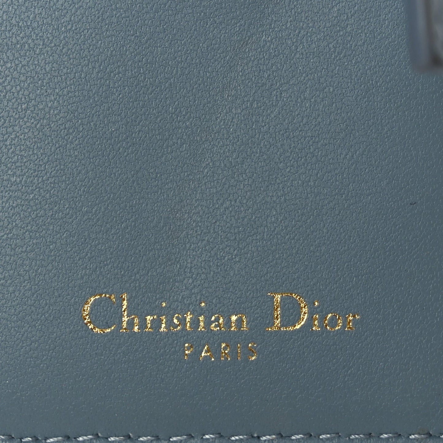 Christian Dior Supple Calfskin Cannage Caro Dandelion Card Holder Cloud Blue