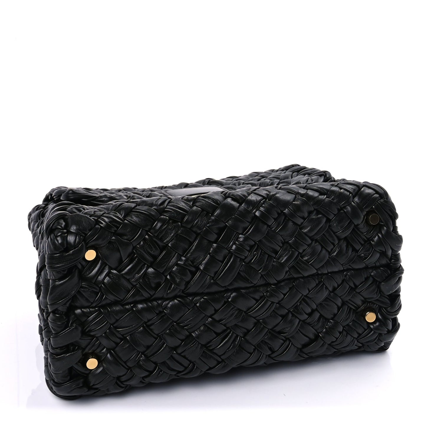 Bottega Veneta Calfskin Intreccio Desiree Shoulder Bag Dark Green
