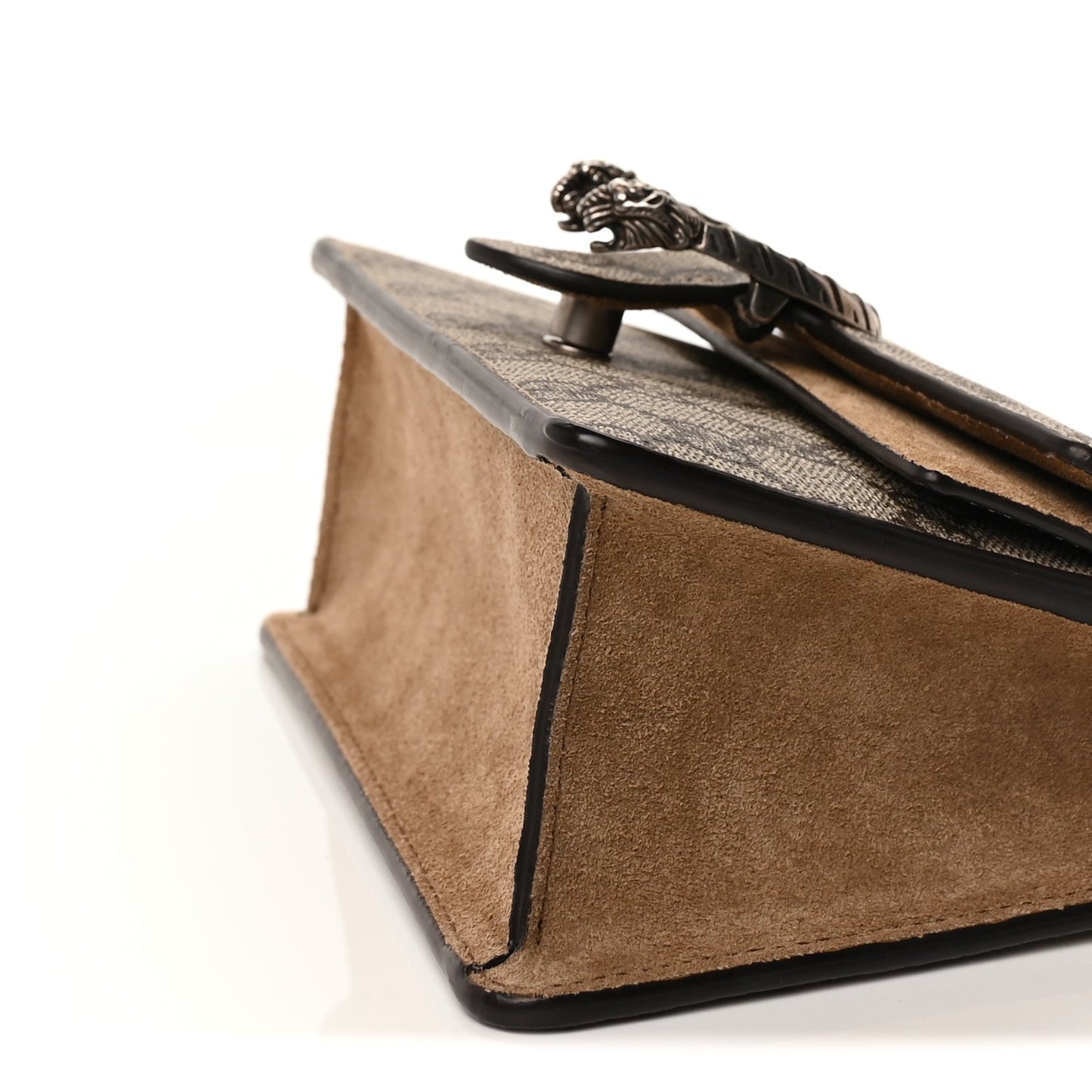 Gucci Supreme Monogram Mini Dionysus Top Handle Bag  Taupe