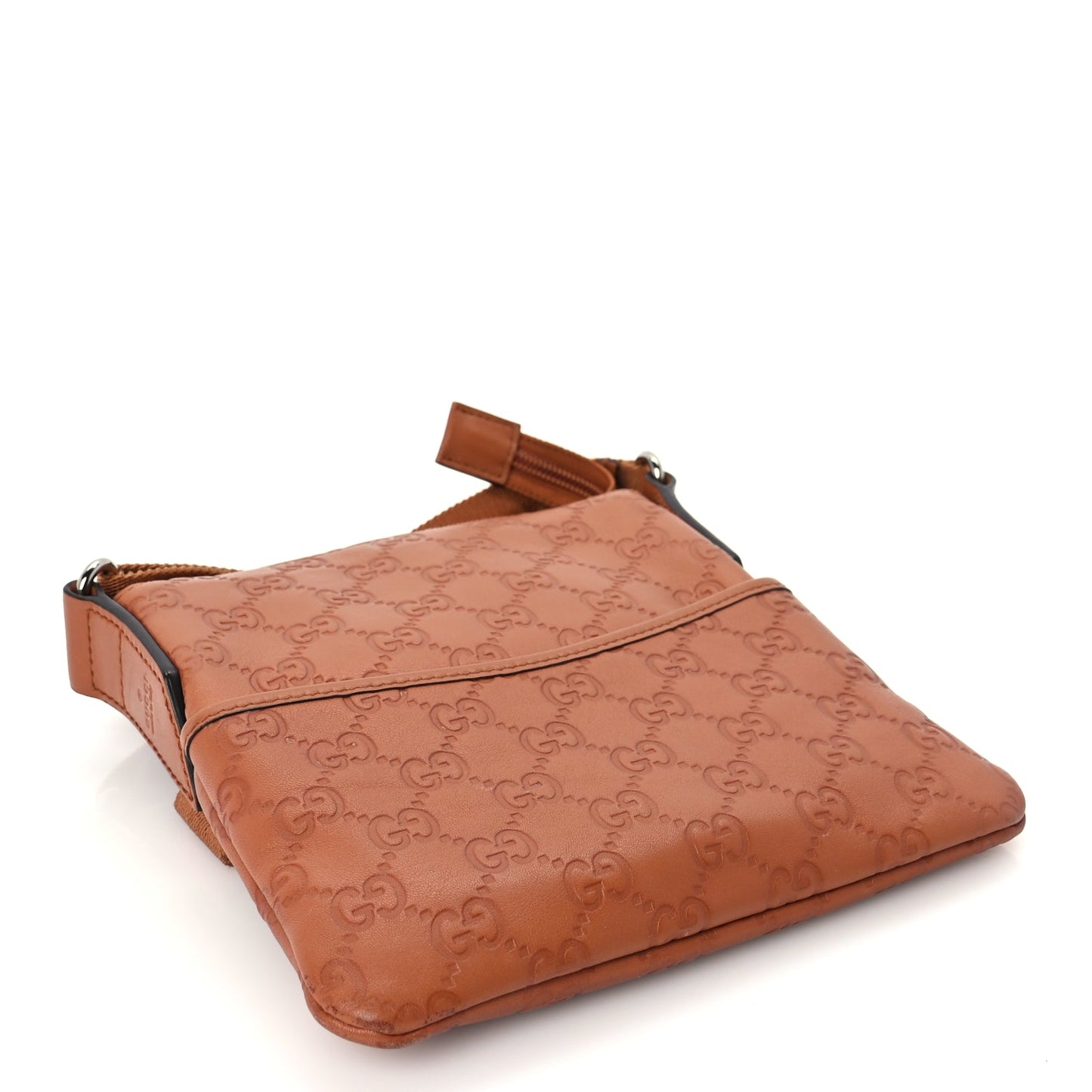 Gucci Guccissima Crossbody Messenger Bag Brown
