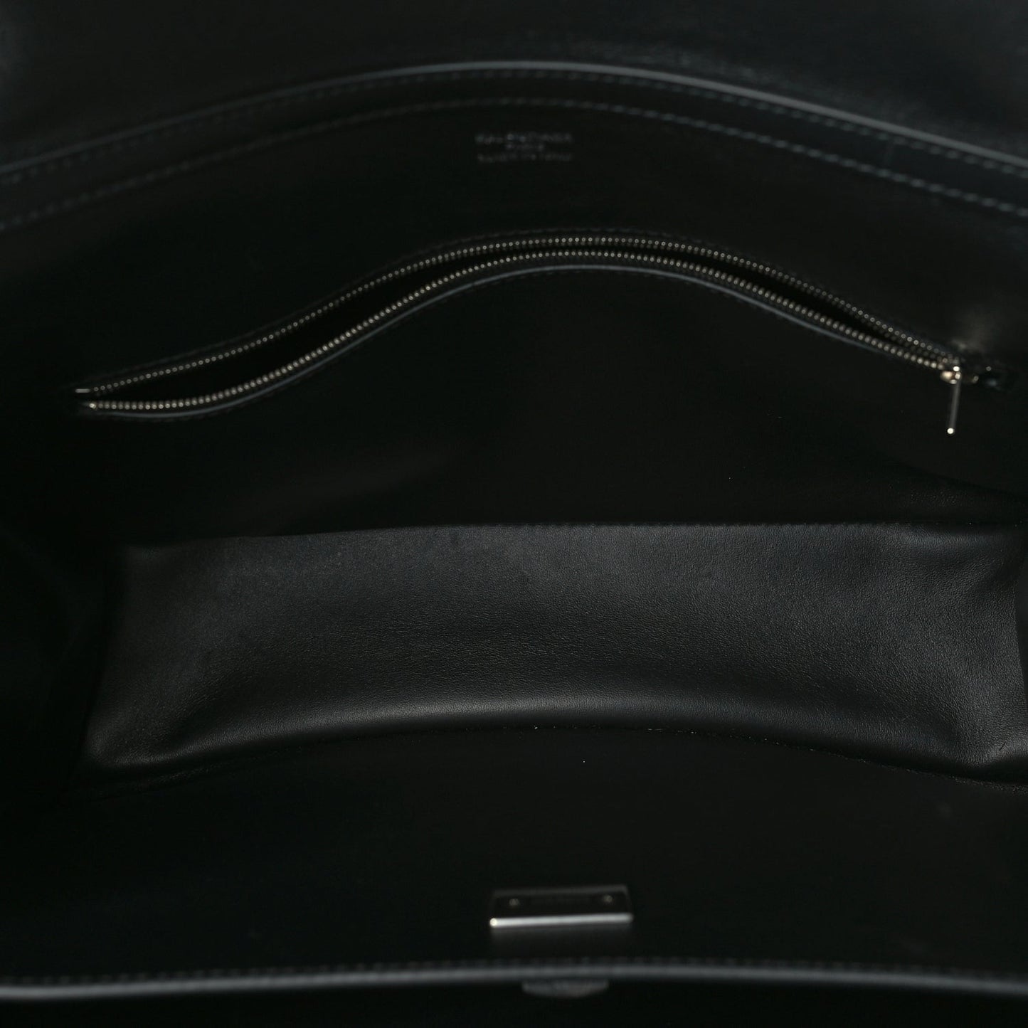 Balenciaga Natural Smooth Calfskin Medium Rodeo Top Handle Handbag Black
