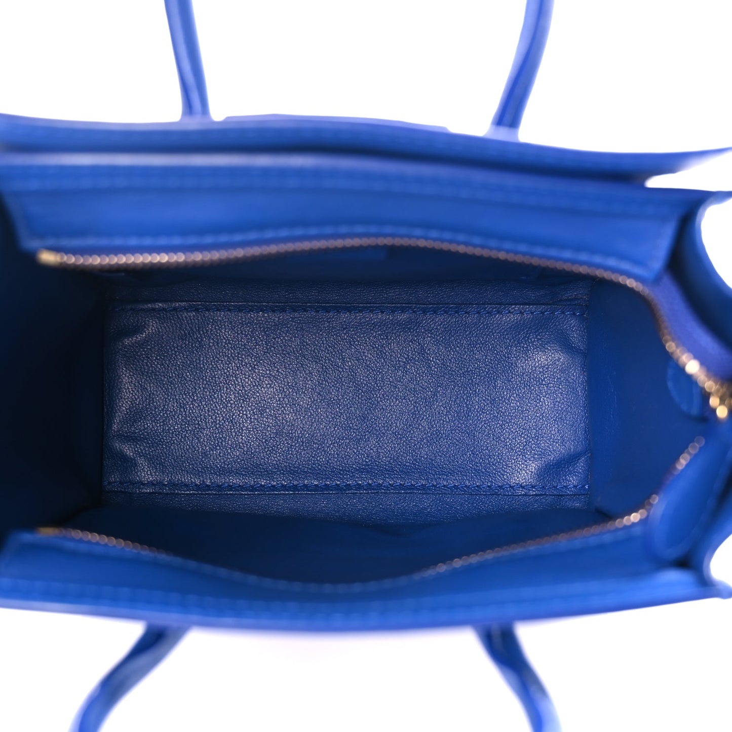 Celine Smooth Calfskin Nano Luggage Royal Blue