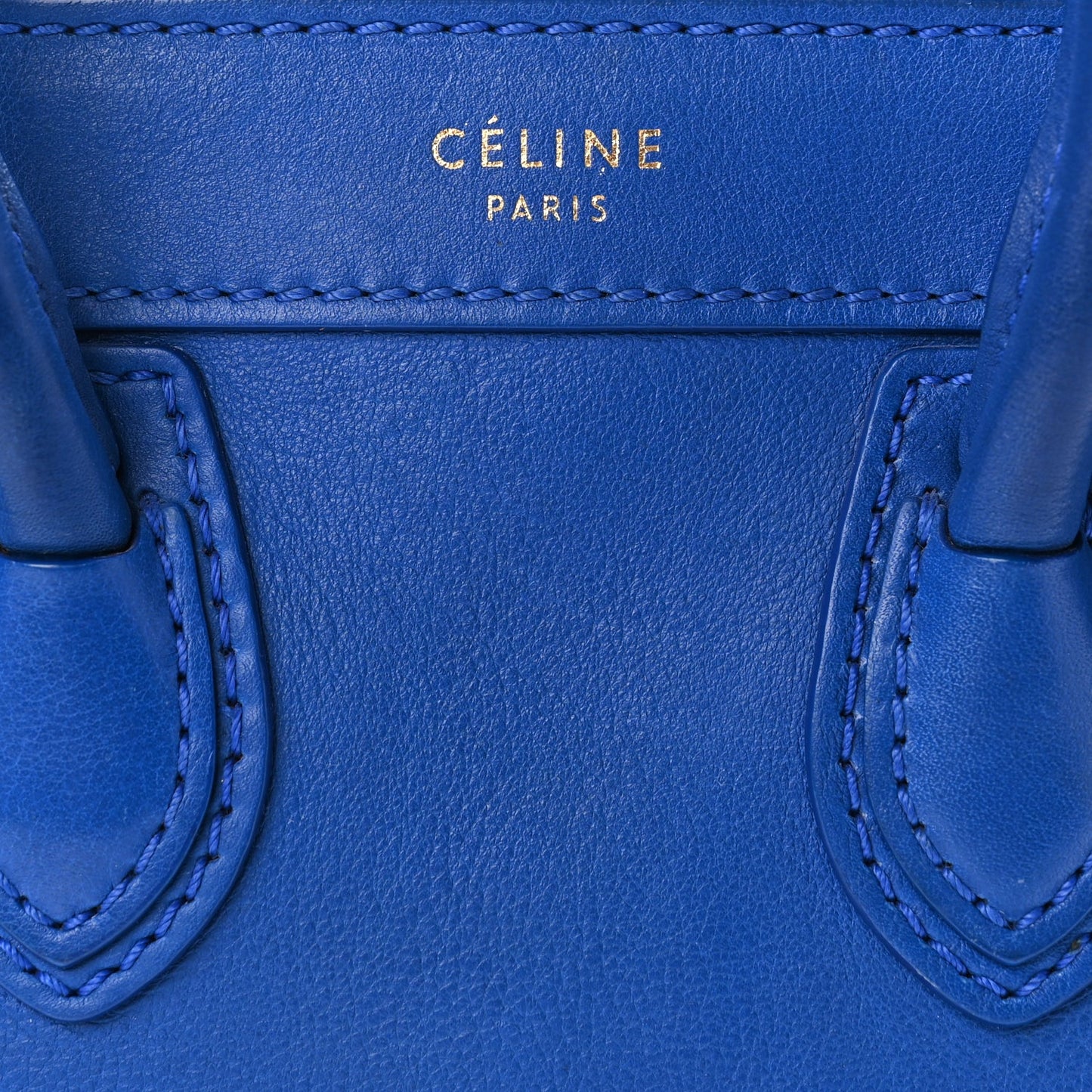 Celine Smooth Calfskin Nano Luggage Royal Blue