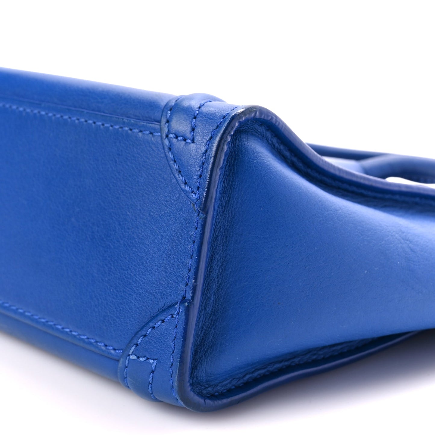 Celine Smooth Calfskin Nano Luggage Royal Blue