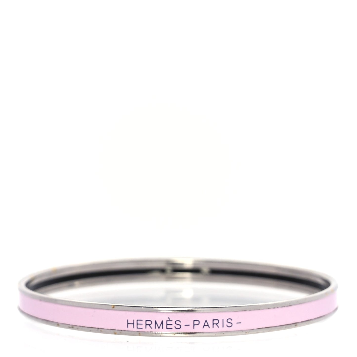 Hermes Enamel Extra Narrow Uni Bracelet 65 Rose Dragee