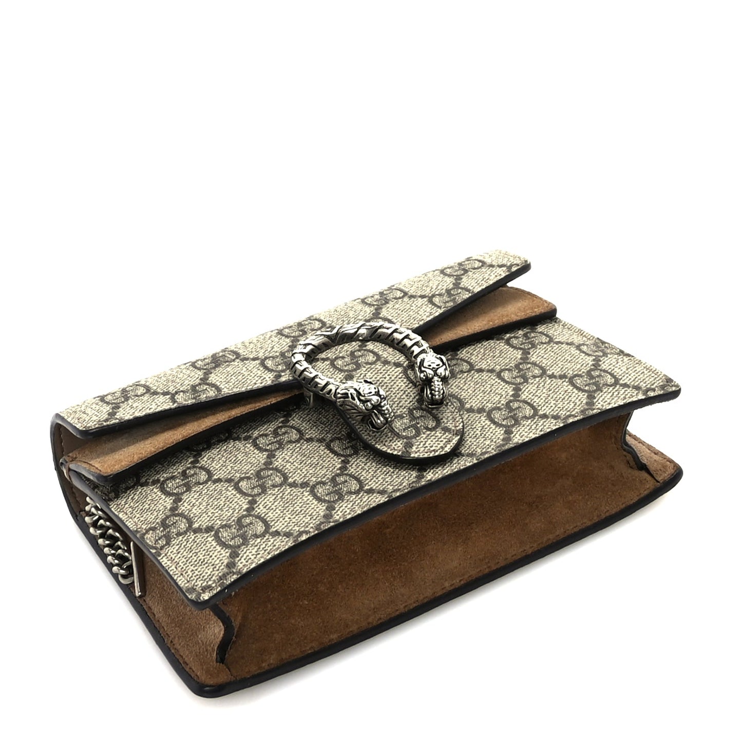 Gucci GG Supreme Monogram Super Mini Dionysus Shoulder Bag  Taupe