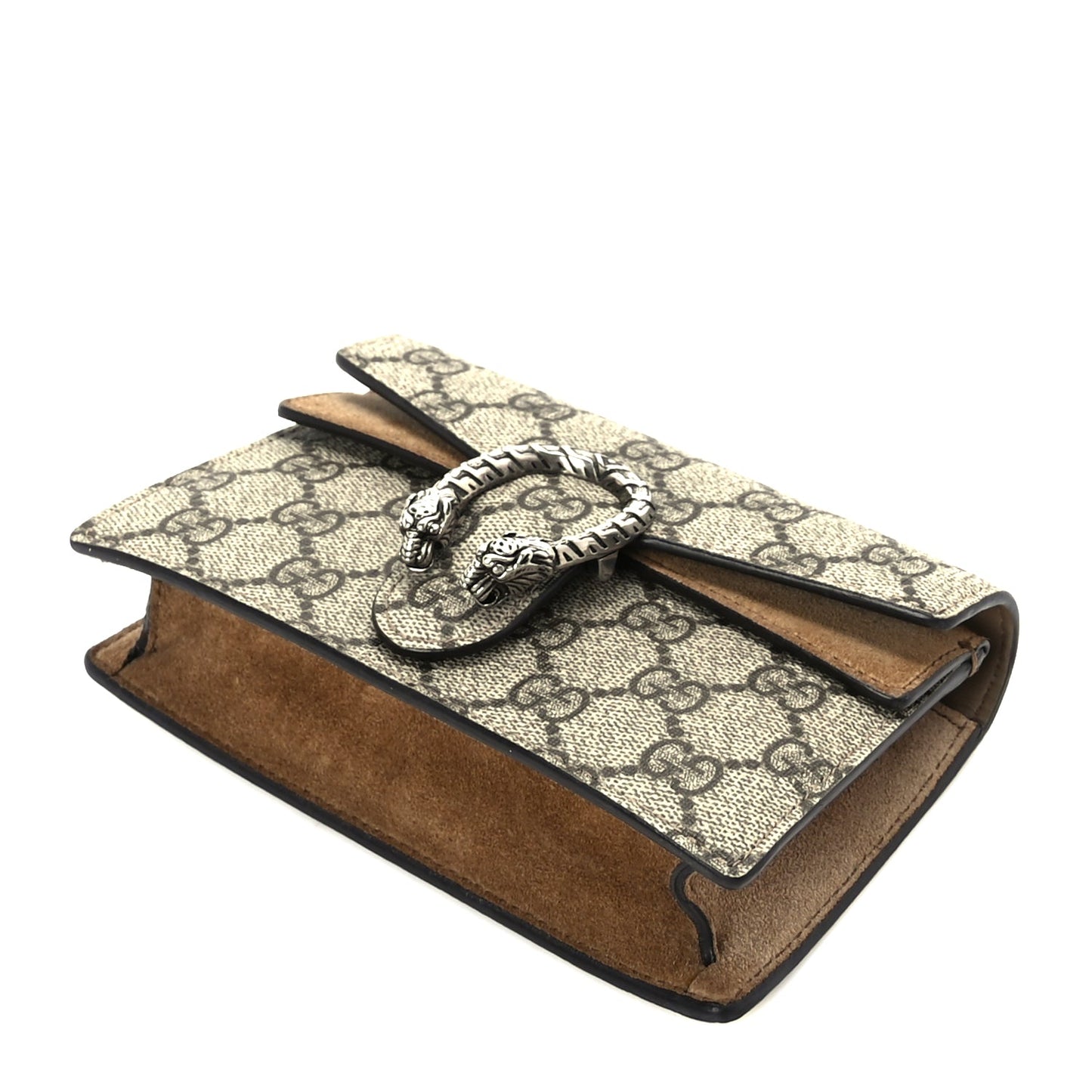 Gucci GG Supreme Monogram Super Mini Dionysus Shoulder Bag  Taupe