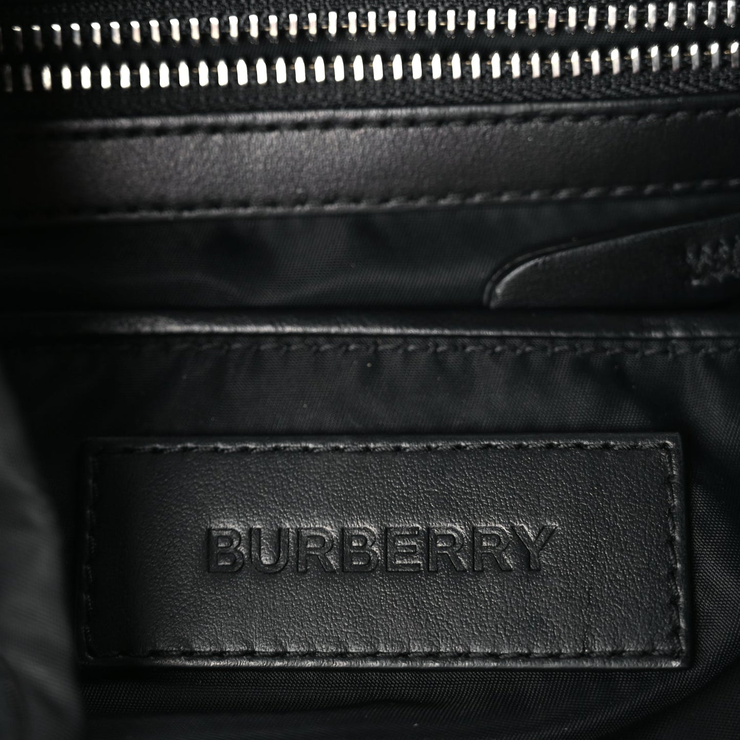 Burberry Nylon Logo Print Medium Rucksack Backpack Black