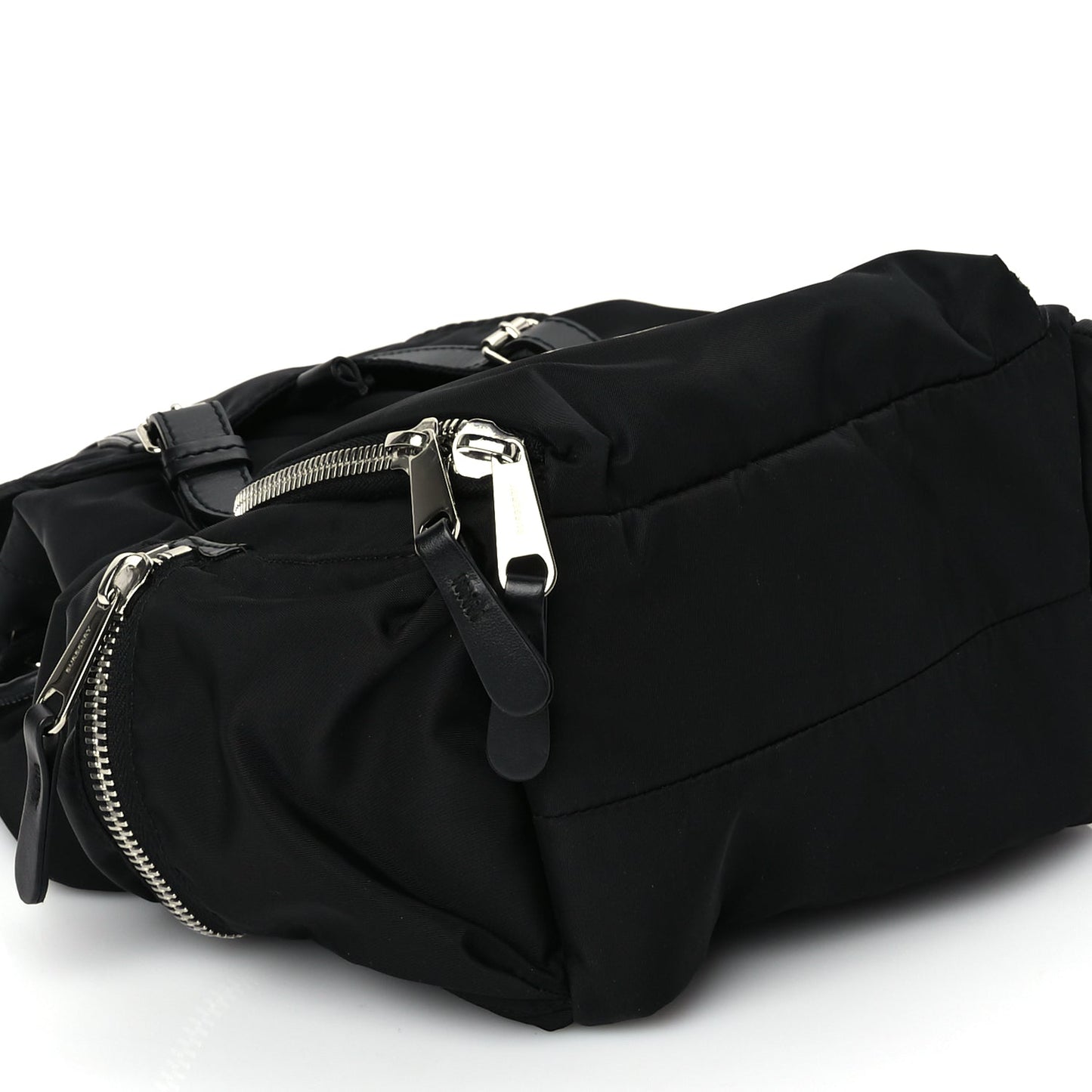 Burberry Nylon Logo Print Medium Rucksack Backpack Black