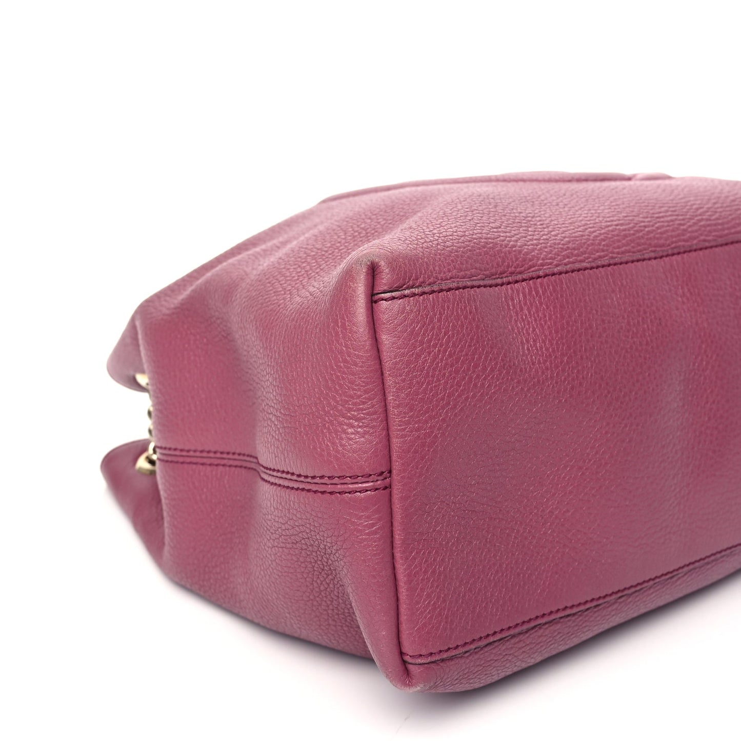 Gucci Pebbled Calfskin Medium Soho Chain Shoulder Bag Peonia Flower