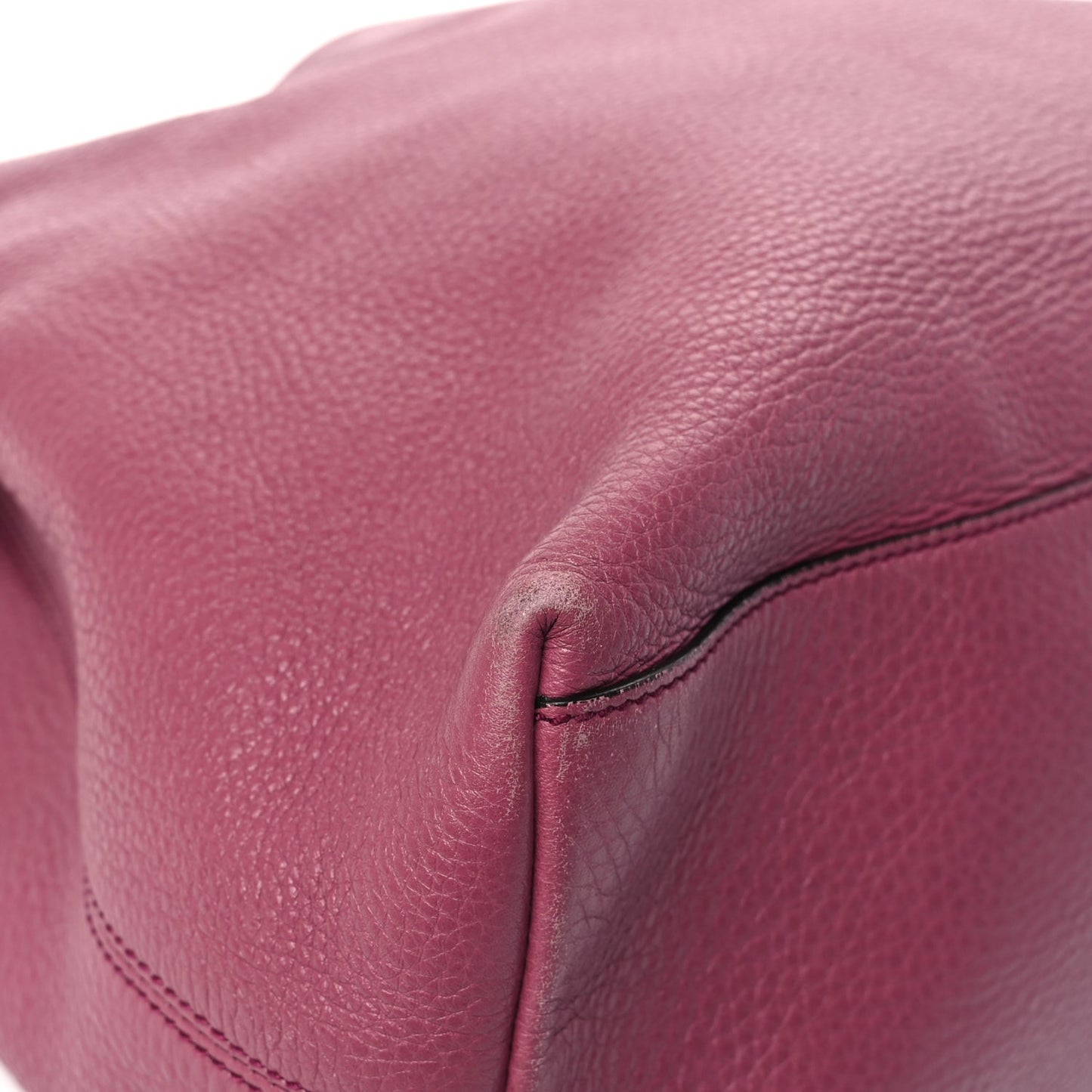 Gucci Pebbled Calfskin Medium Soho Chain Shoulder Bag Peonia Flower
