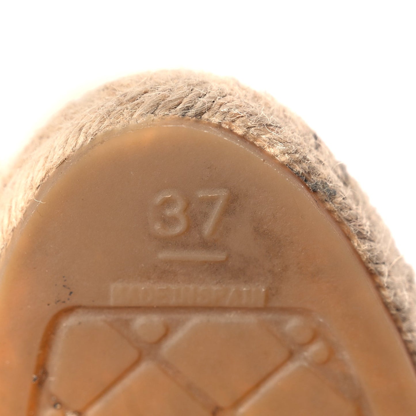 Chanel Lambskin CC Espadrilles 37 Beige Black