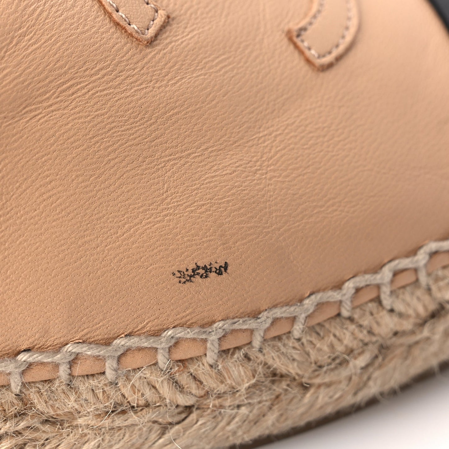 Chanel Lambskin CC Espadrilles 37 Beige Black