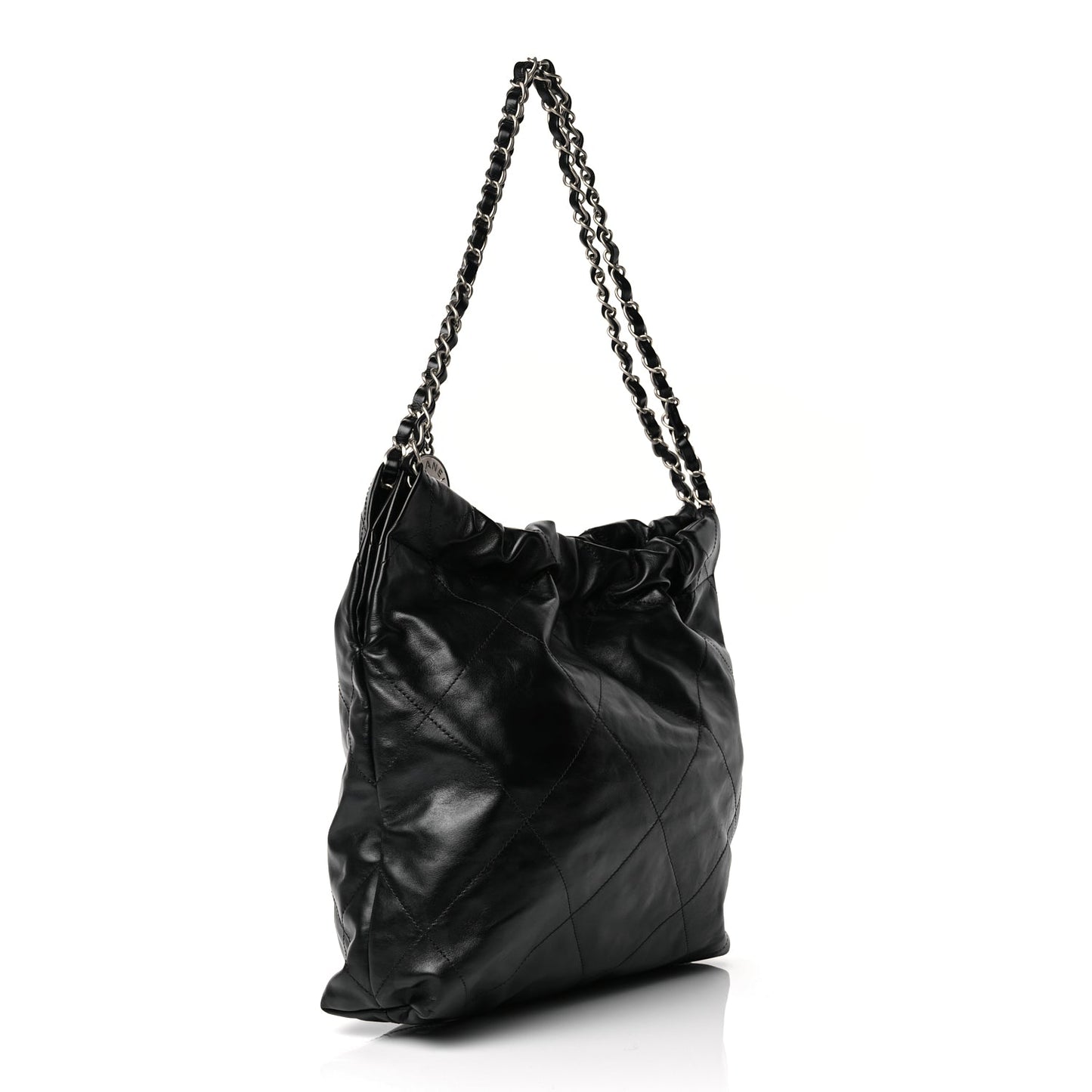 Chanel Shiny Calfskin Quilted Small Chanel 22 Black