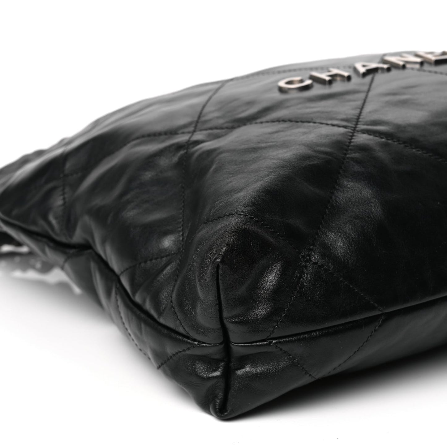 Chanel Shiny Calfskin Quilted Small Chanel 22 Black