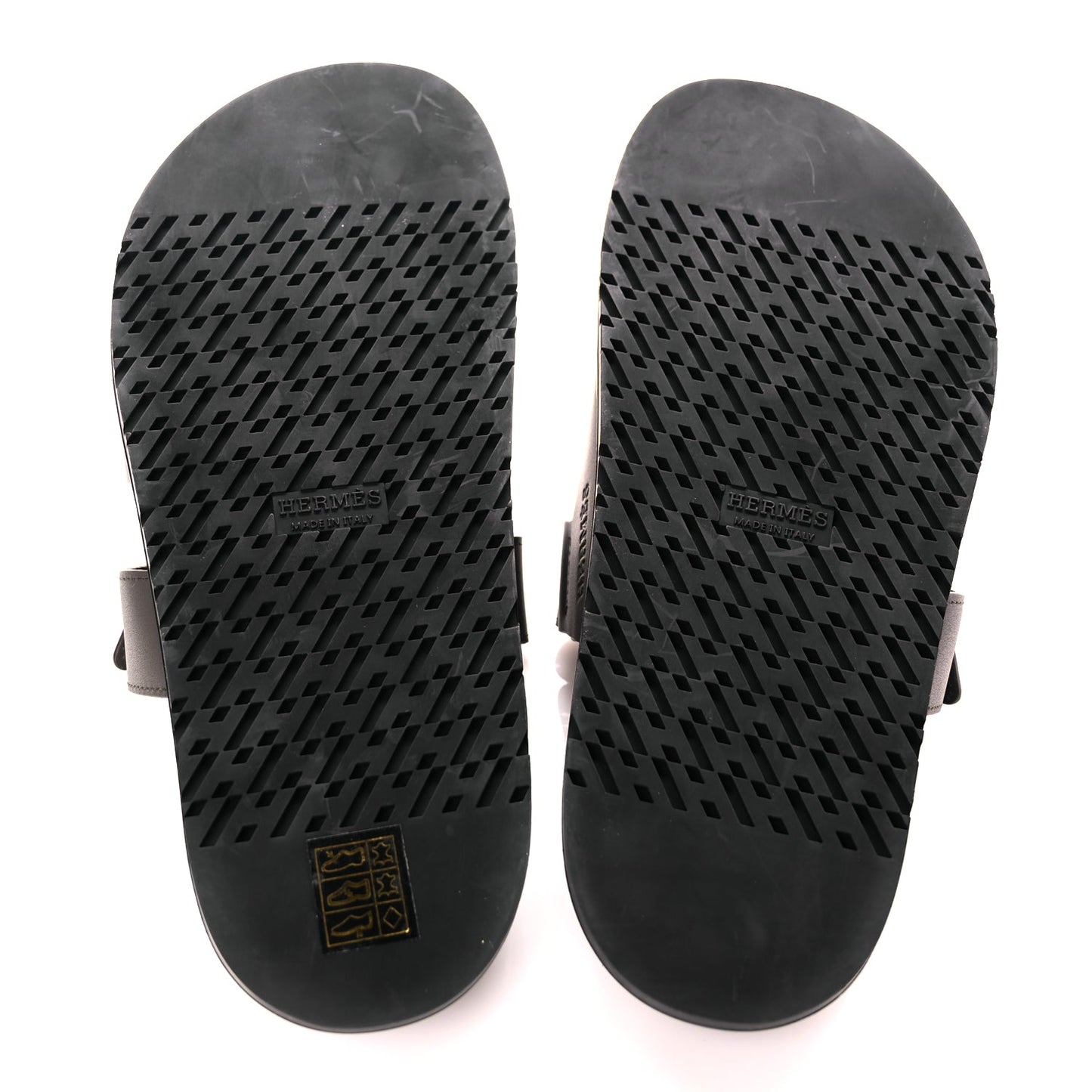 Hermes Calfskin Chypre Sandals 38.5 Ecorce