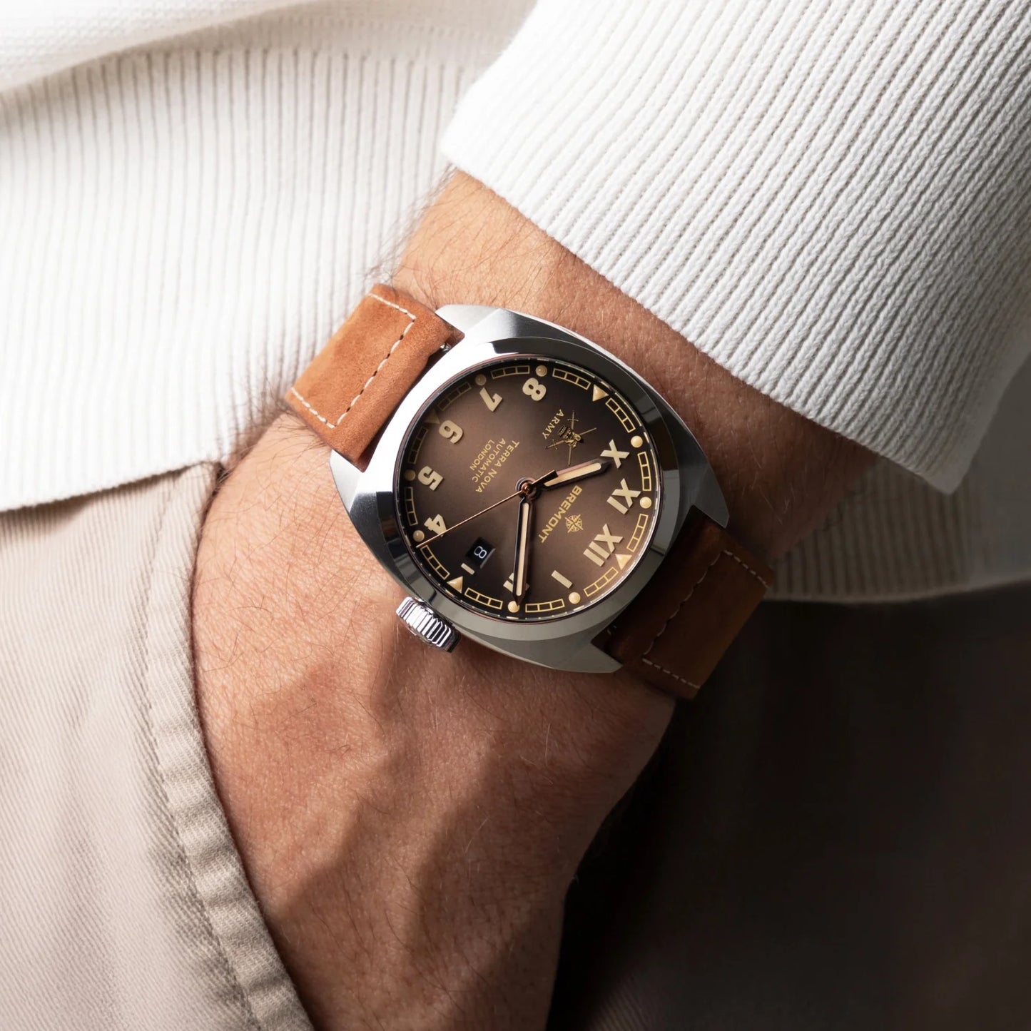 HMAF Terra Nova 40.5mm Date Leather Strap