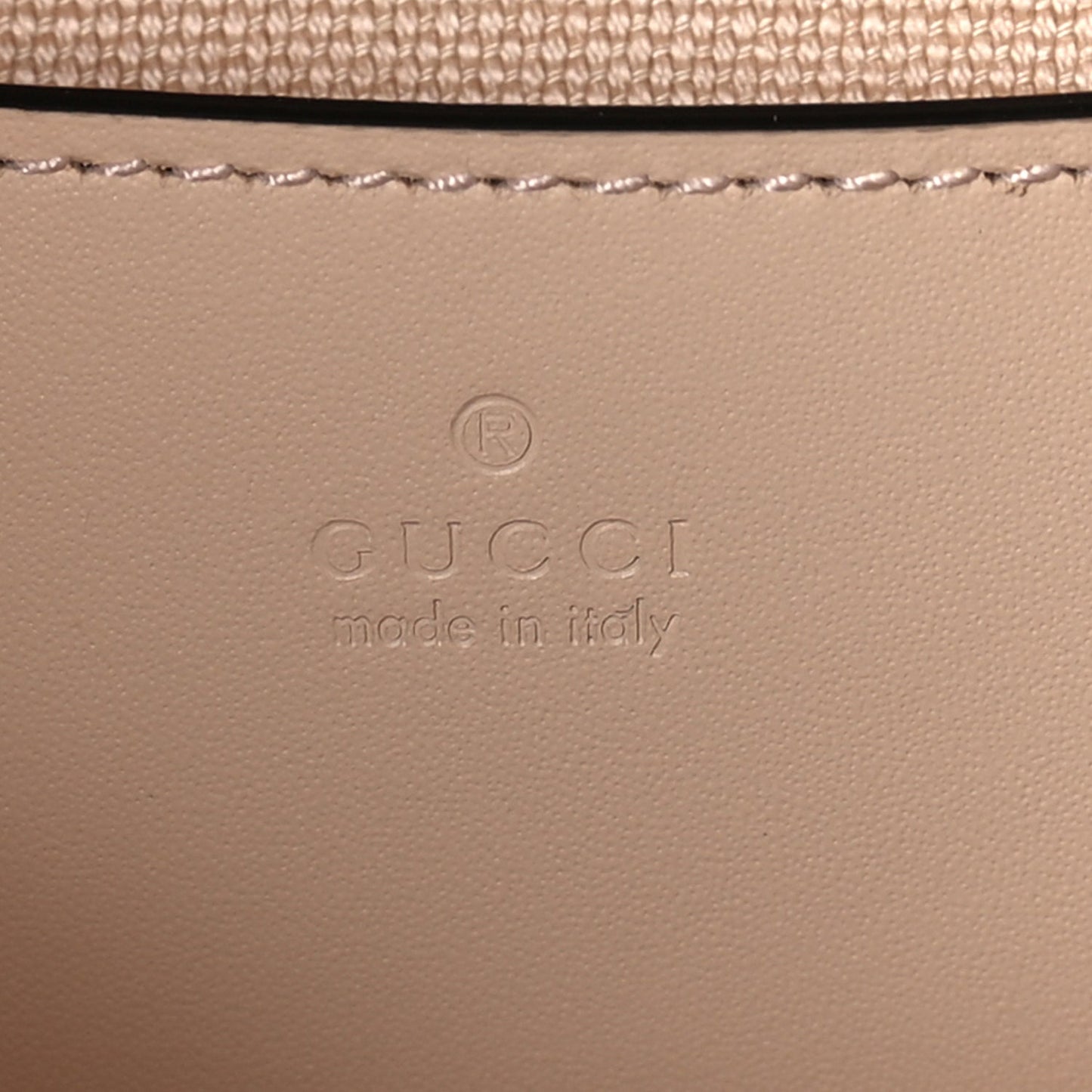 Gucci Calfskin GG Super Mini Shoulder Bag  Beige