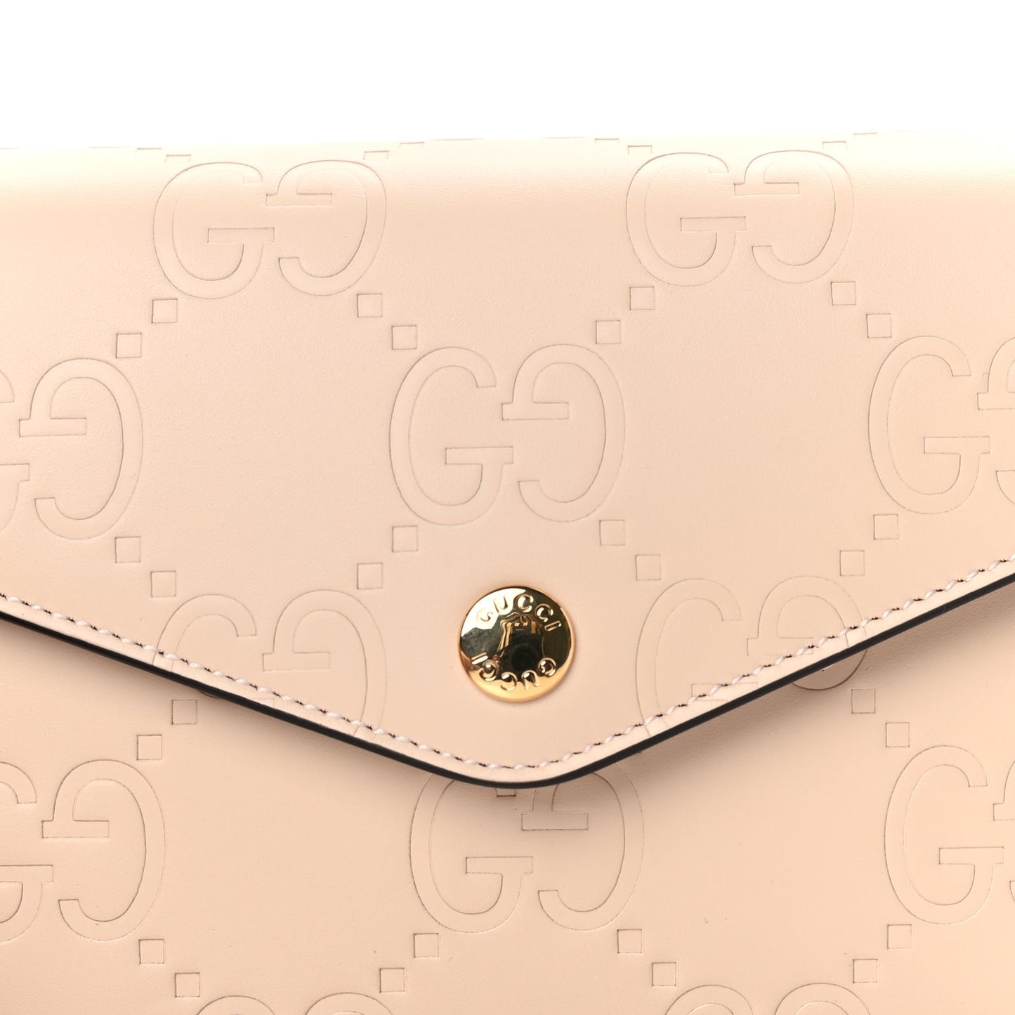 Gucci Calfskin GG Super Mini Shoulder Bag  Beige