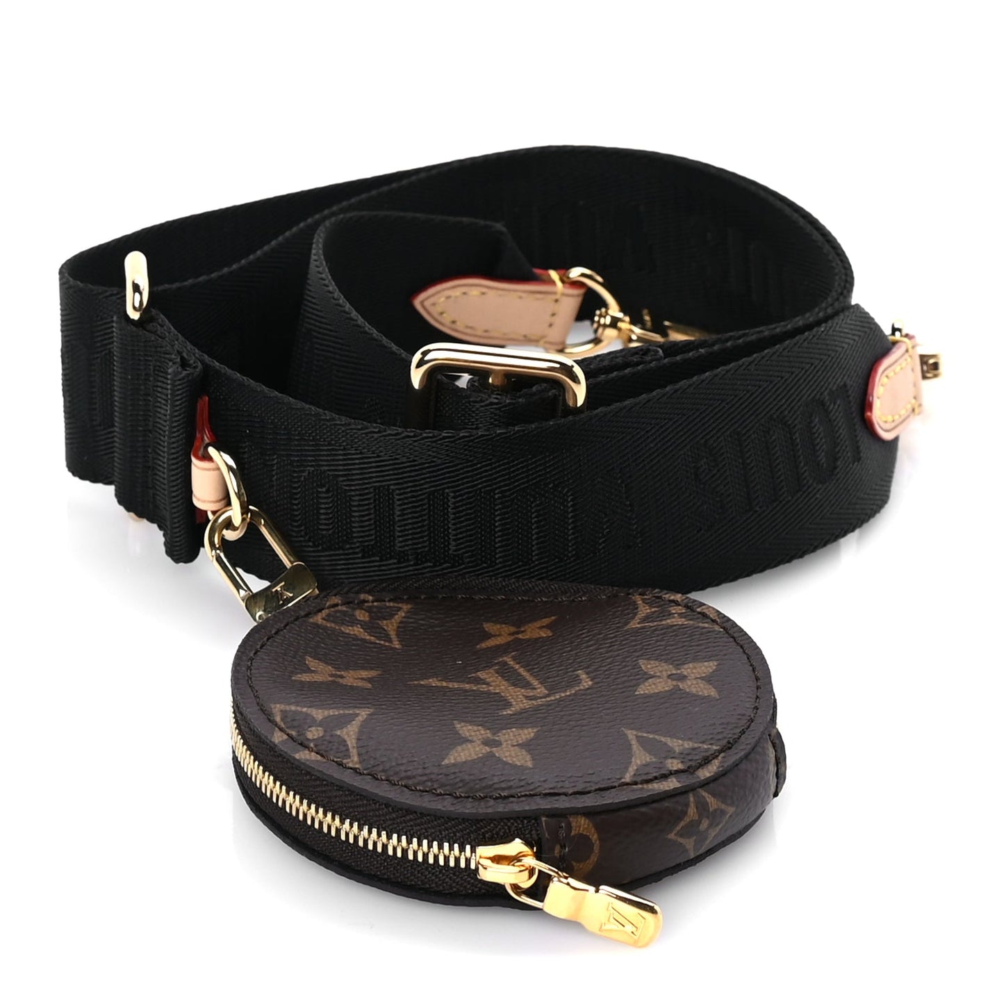 Louis Vuitton Monogram Multi Pochette Accessories Bandouliere Shoulder Strap Black