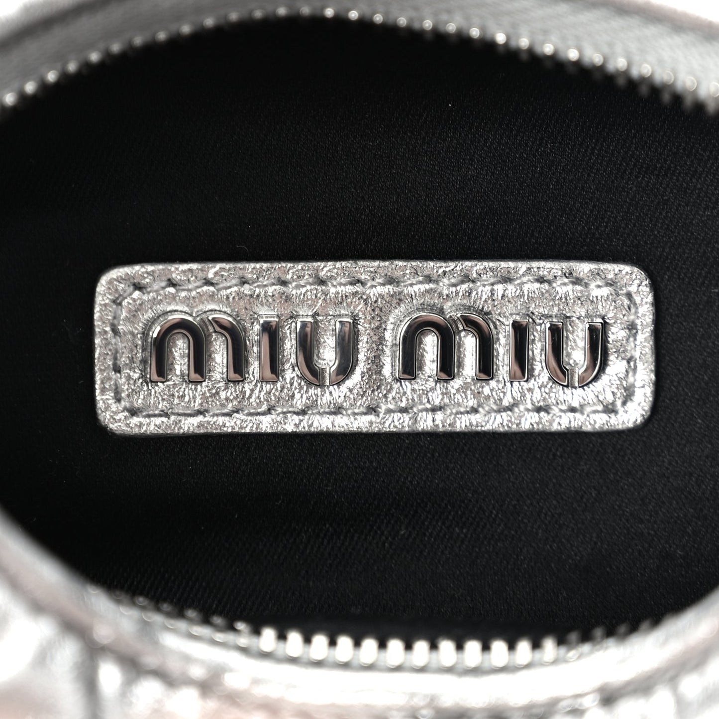 Miu Miu Nappa Matelasse Mini Wander Hobo Cromo