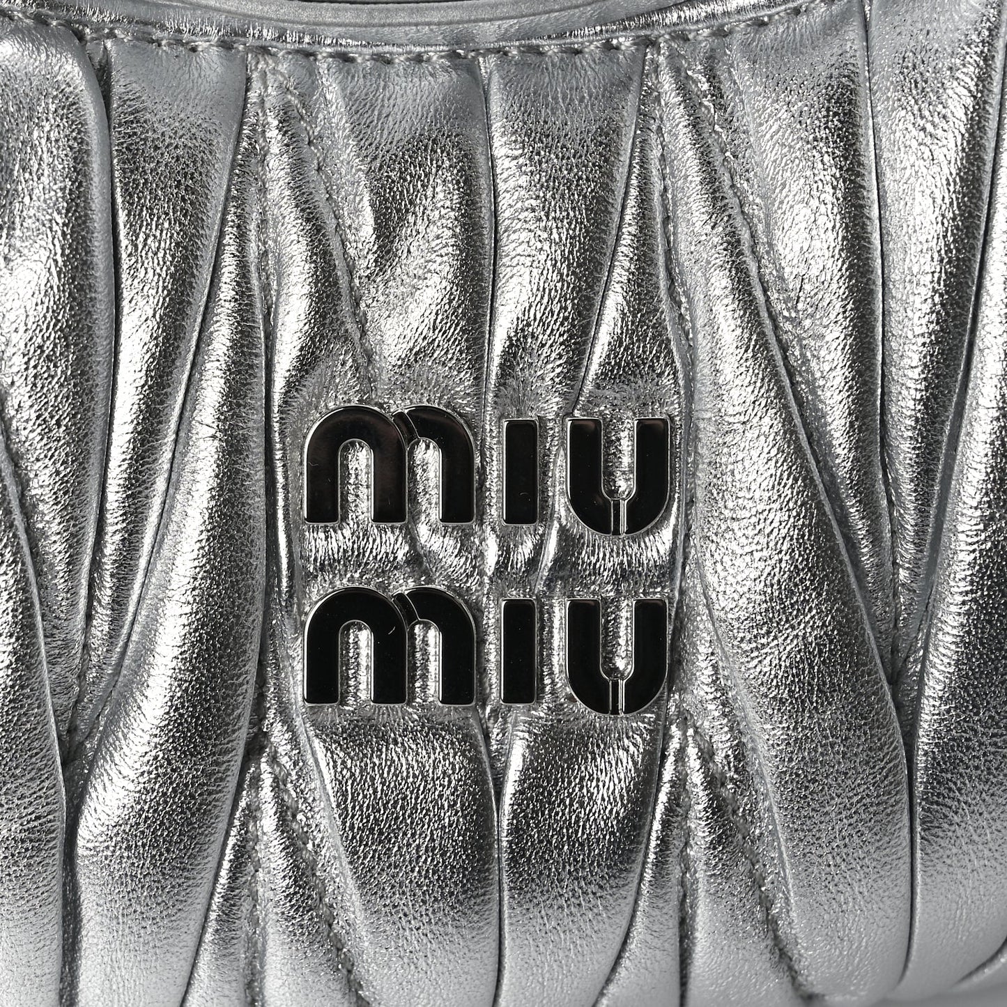 Miu Miu Nappa Matelasse Mini Wander Hobo Cromo