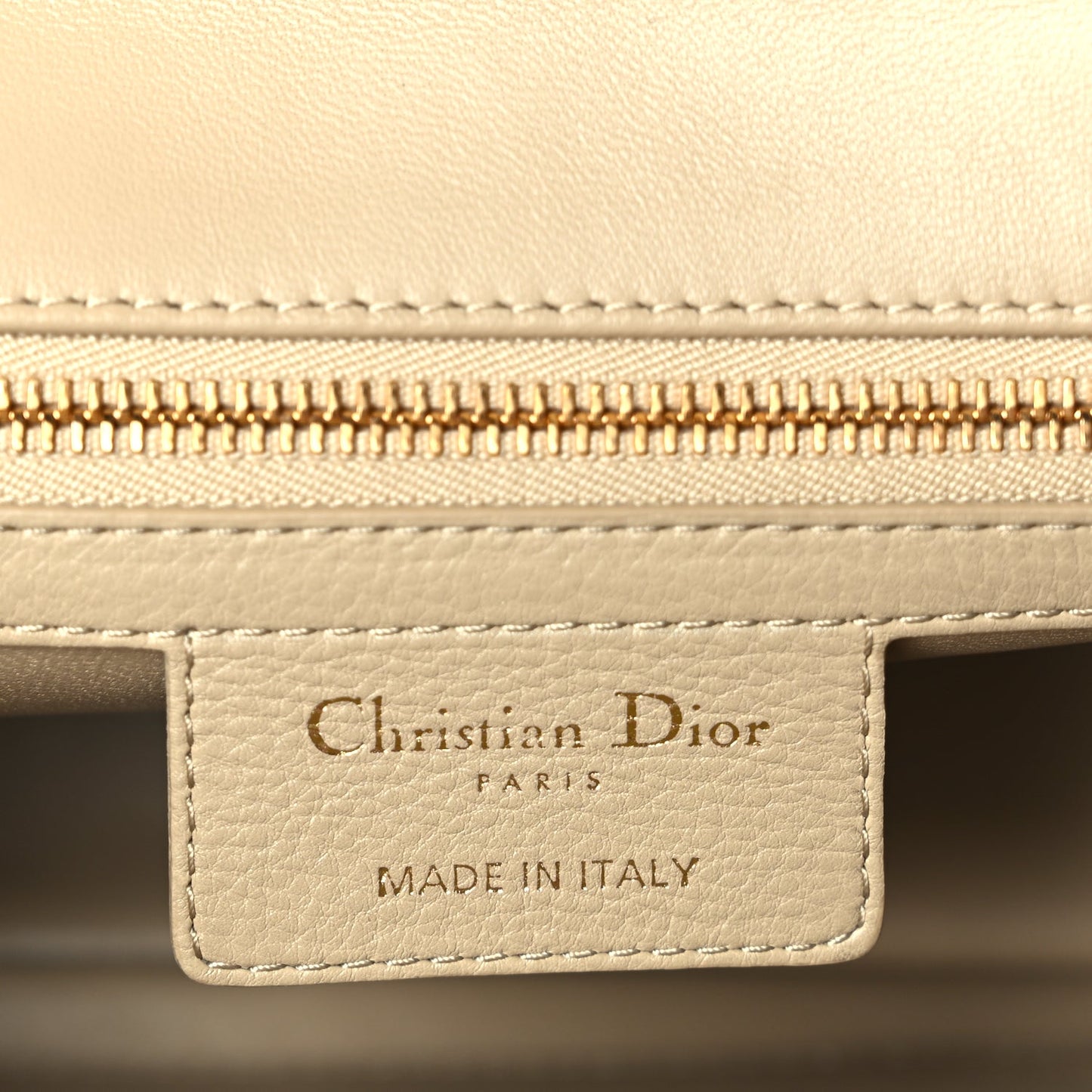 Christian Dior Supple Calfskin Cannage Medium Caro Bag Beige