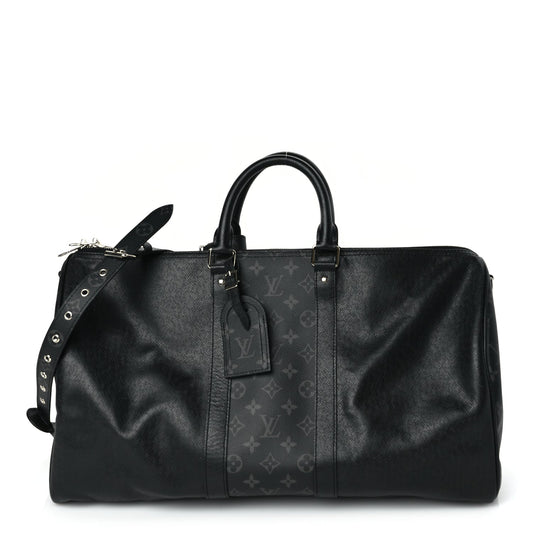 Louis Vuitton Taiga Monogram Eclipse Keepall Bandouliere 50