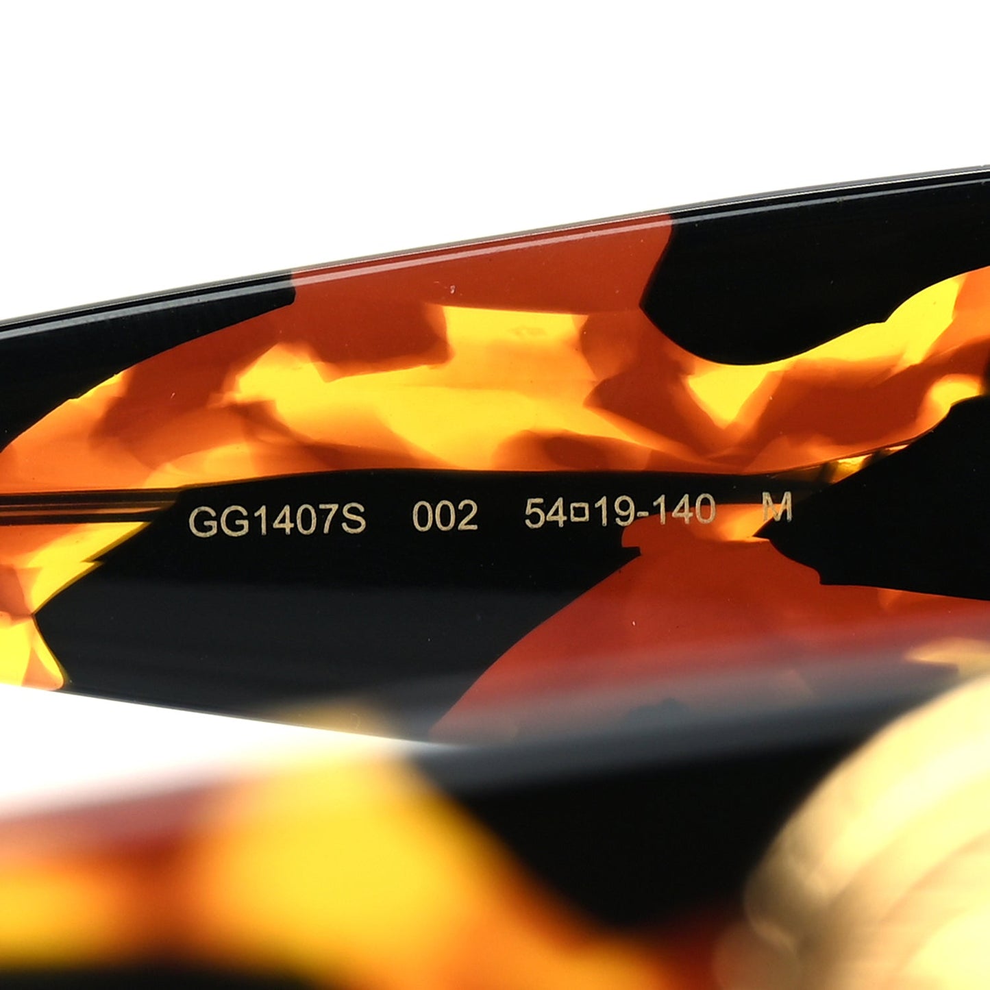 Gucci Acetate Square Frame Sunglasses GG1407S  Tortoiseshell