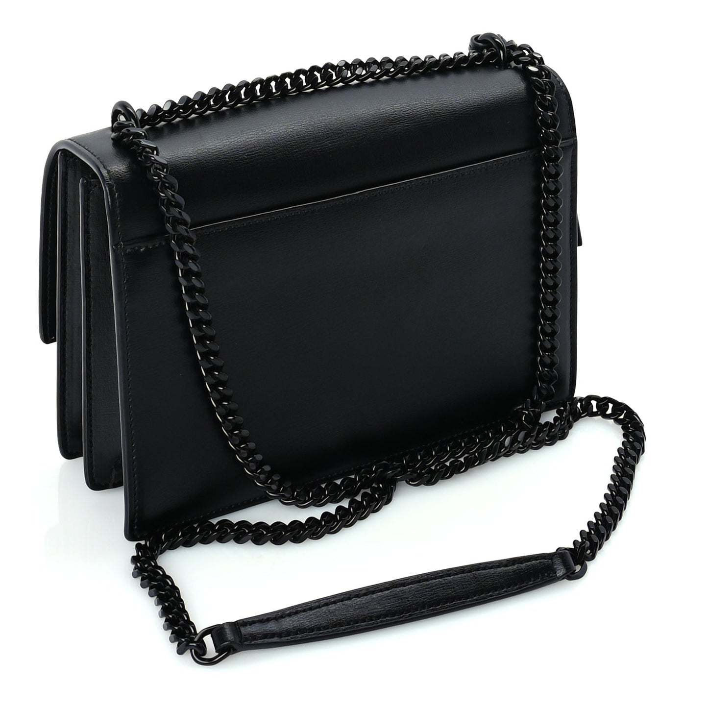 Saint Laurent Calfskin Medium Monogram Monochrome Sunset Black