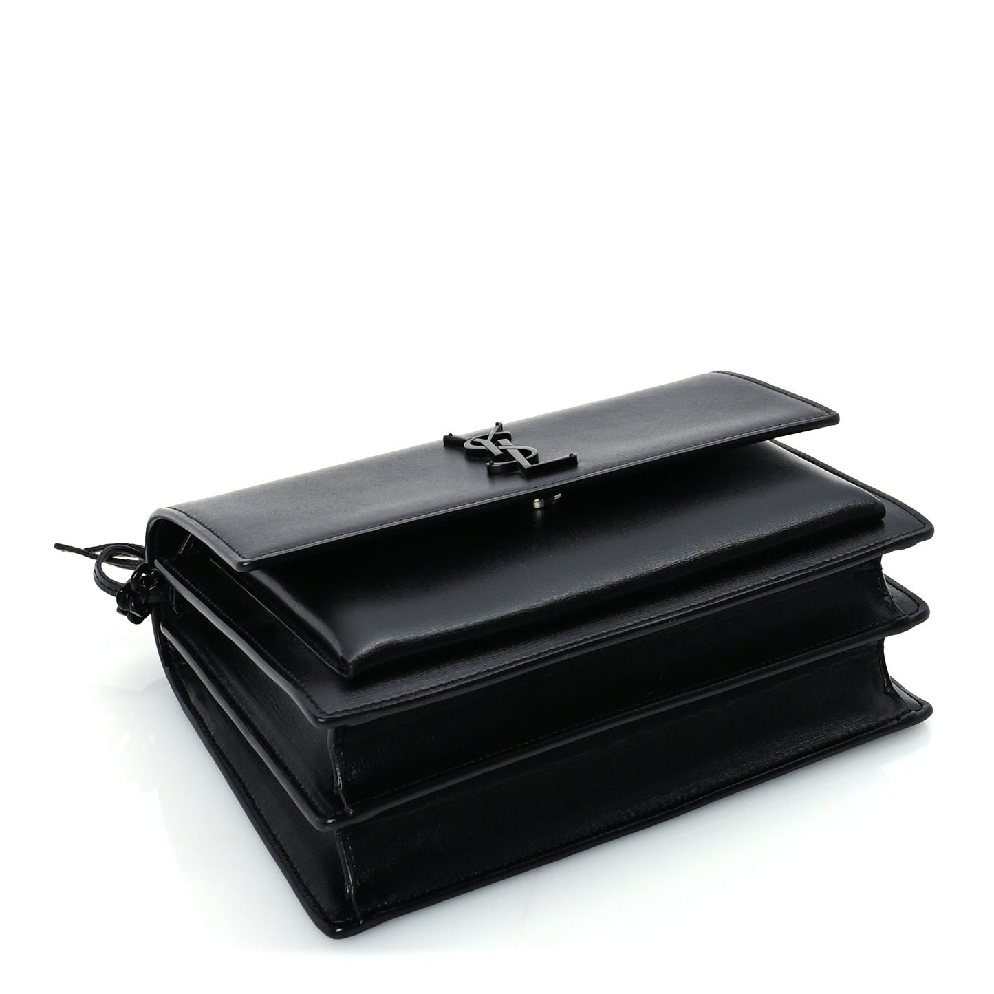 Saint Laurent Calfskin Medium Monogram Monochrome Sunset Black