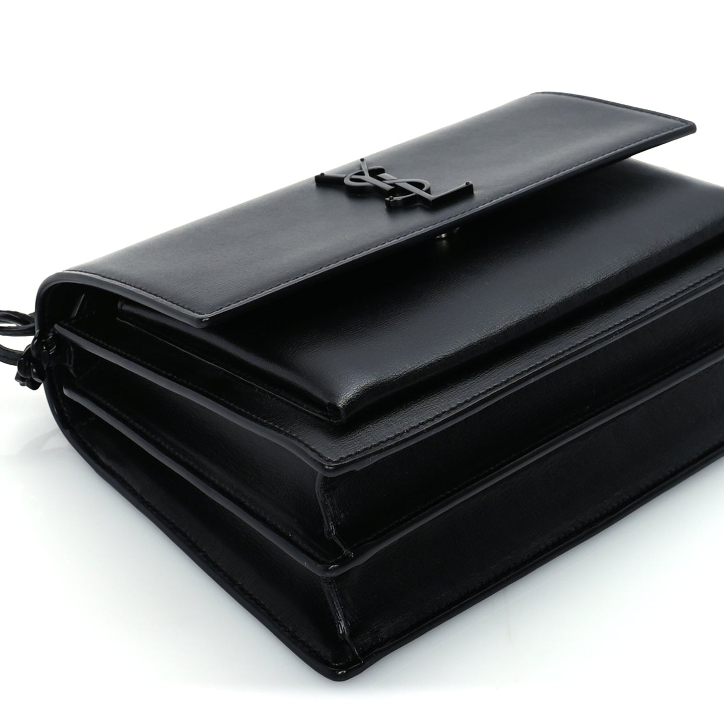 Saint Laurent Calfskin Medium Monogram Monochrome Sunset Black