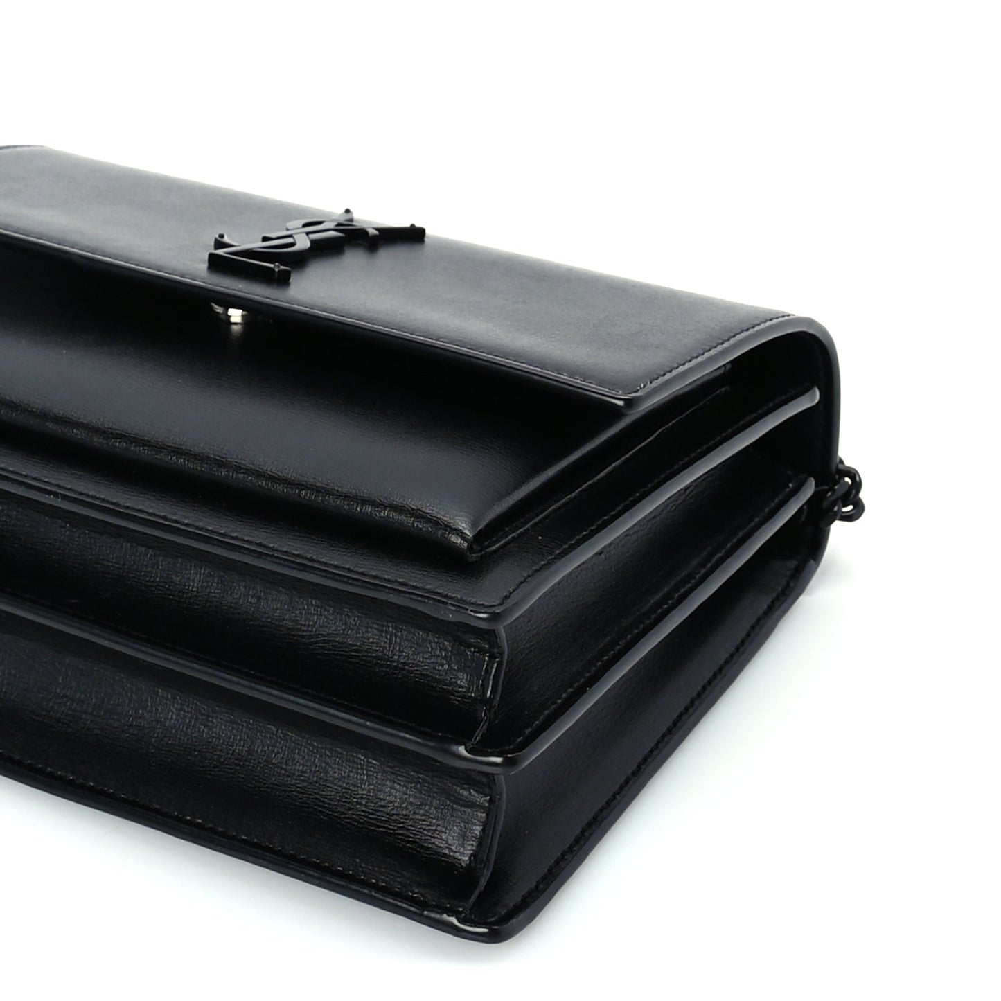 Saint Laurent Calfskin Medium Monogram Monochrome Sunset Black
