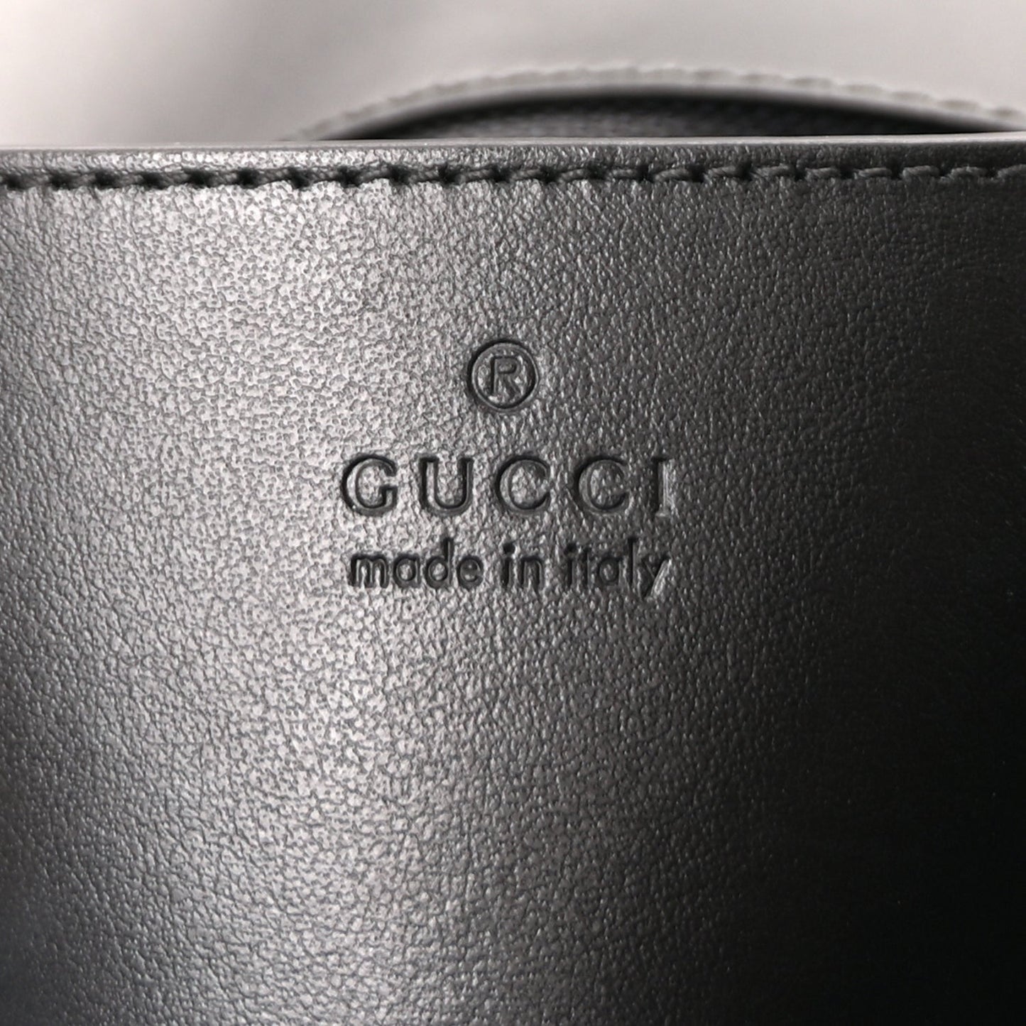 Gucci Calfskin Matelasse Monochrome Mini GG Marmont Shoulder Bag Black