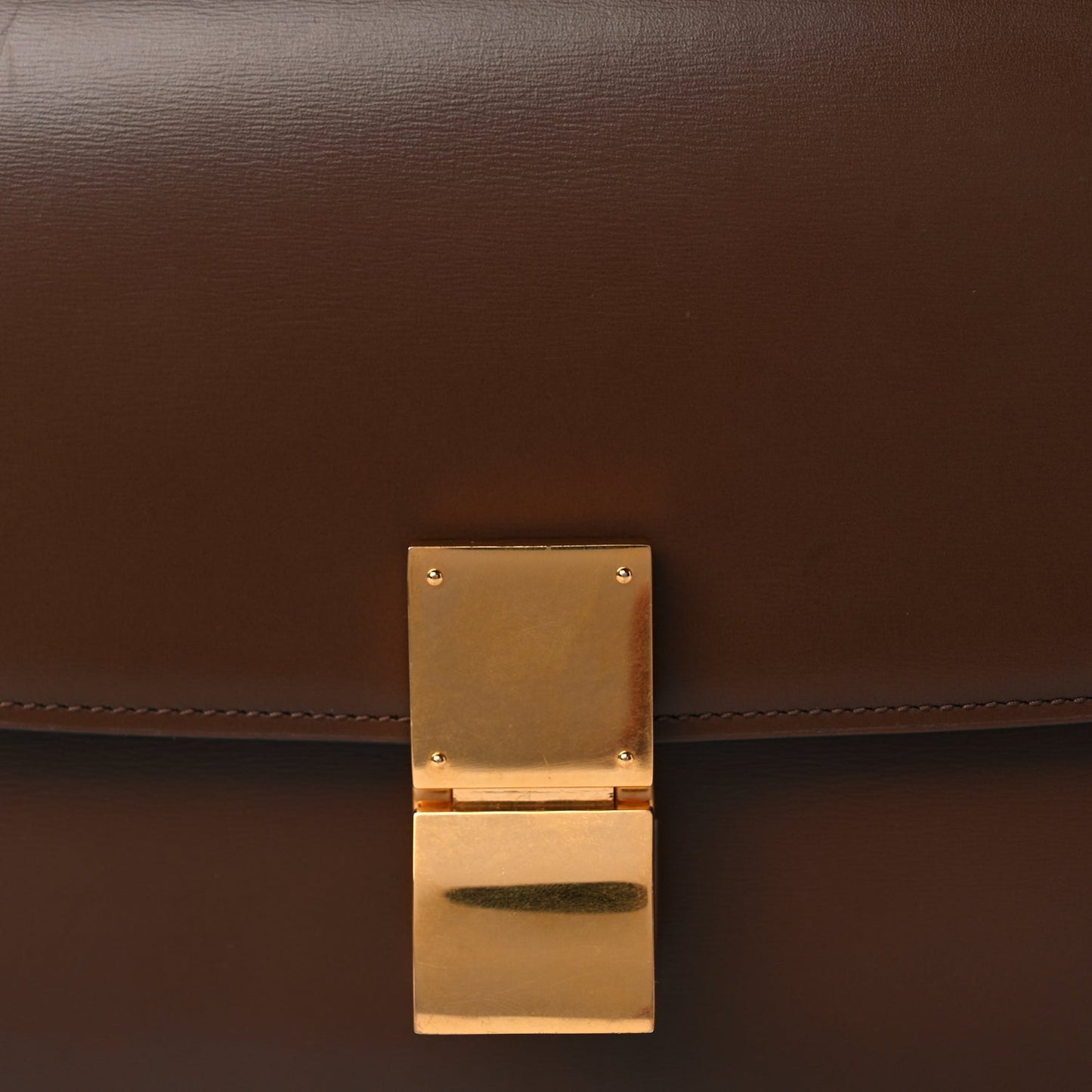Celine Box Calfskin Medium Classic Box Flap Bag Camel