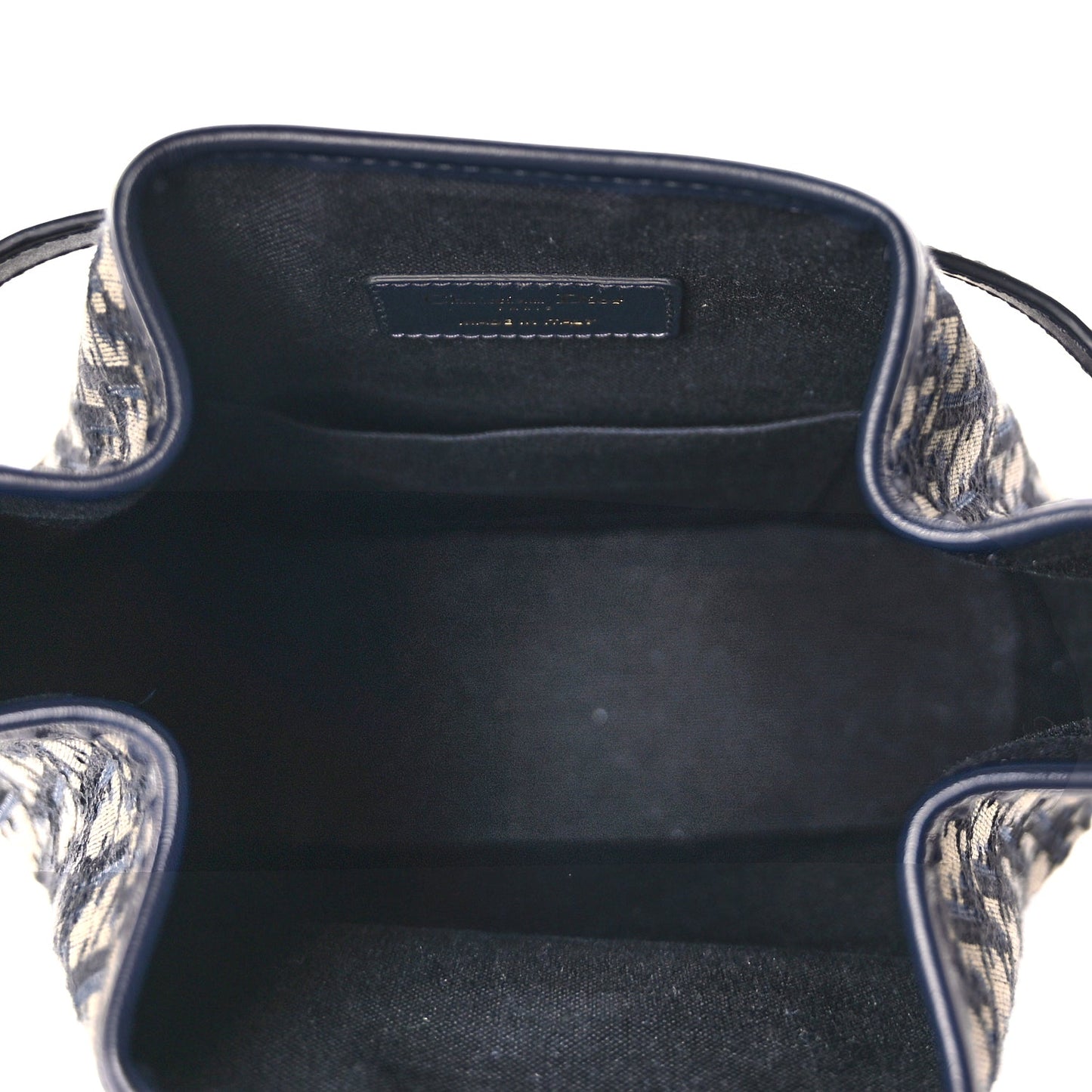 Christian Dior Oblique Calfskin Medium C'est Dior Bucket Bag Blue
