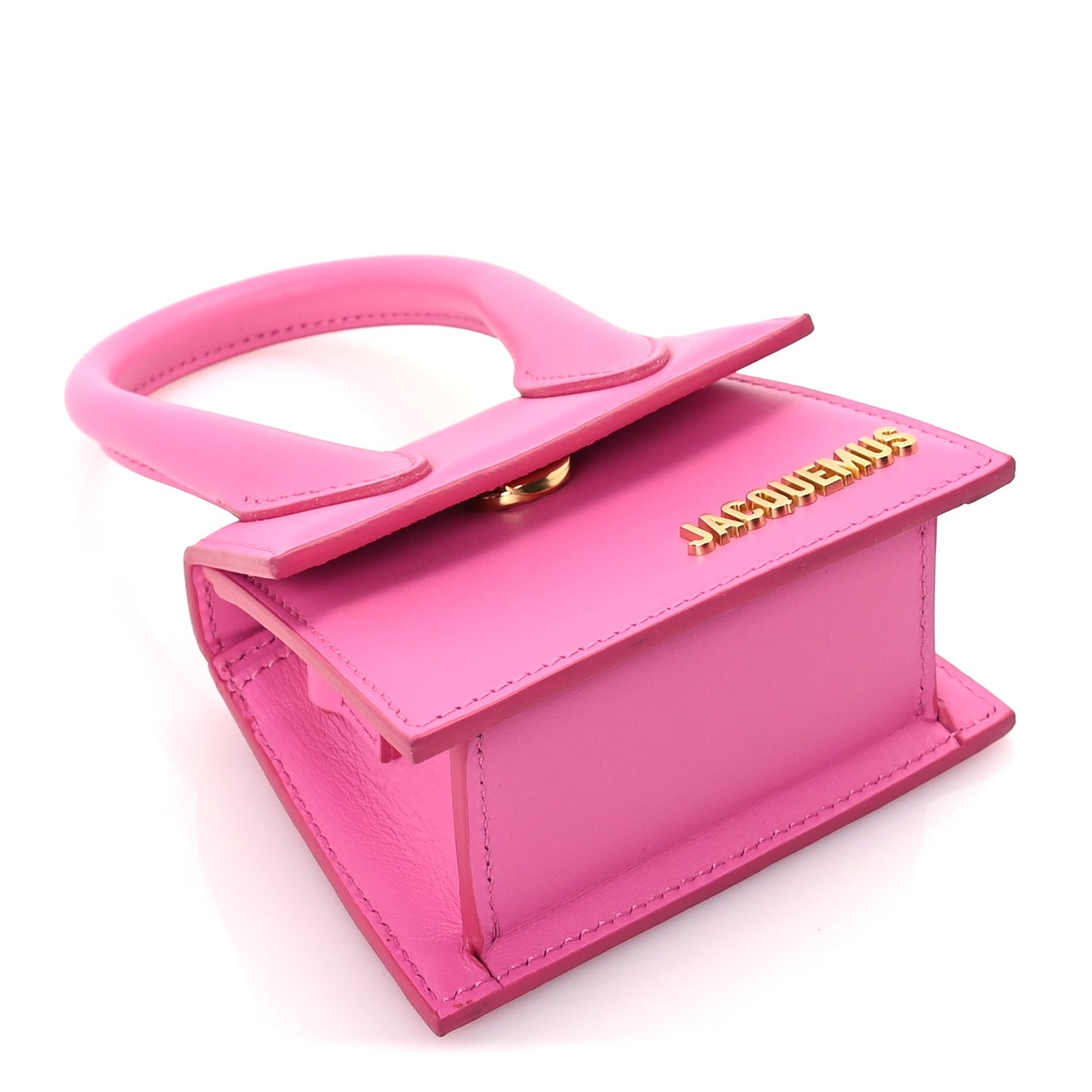 Jacquemus Smooth Calfskin Mini Le Chiquito Neon Pink
