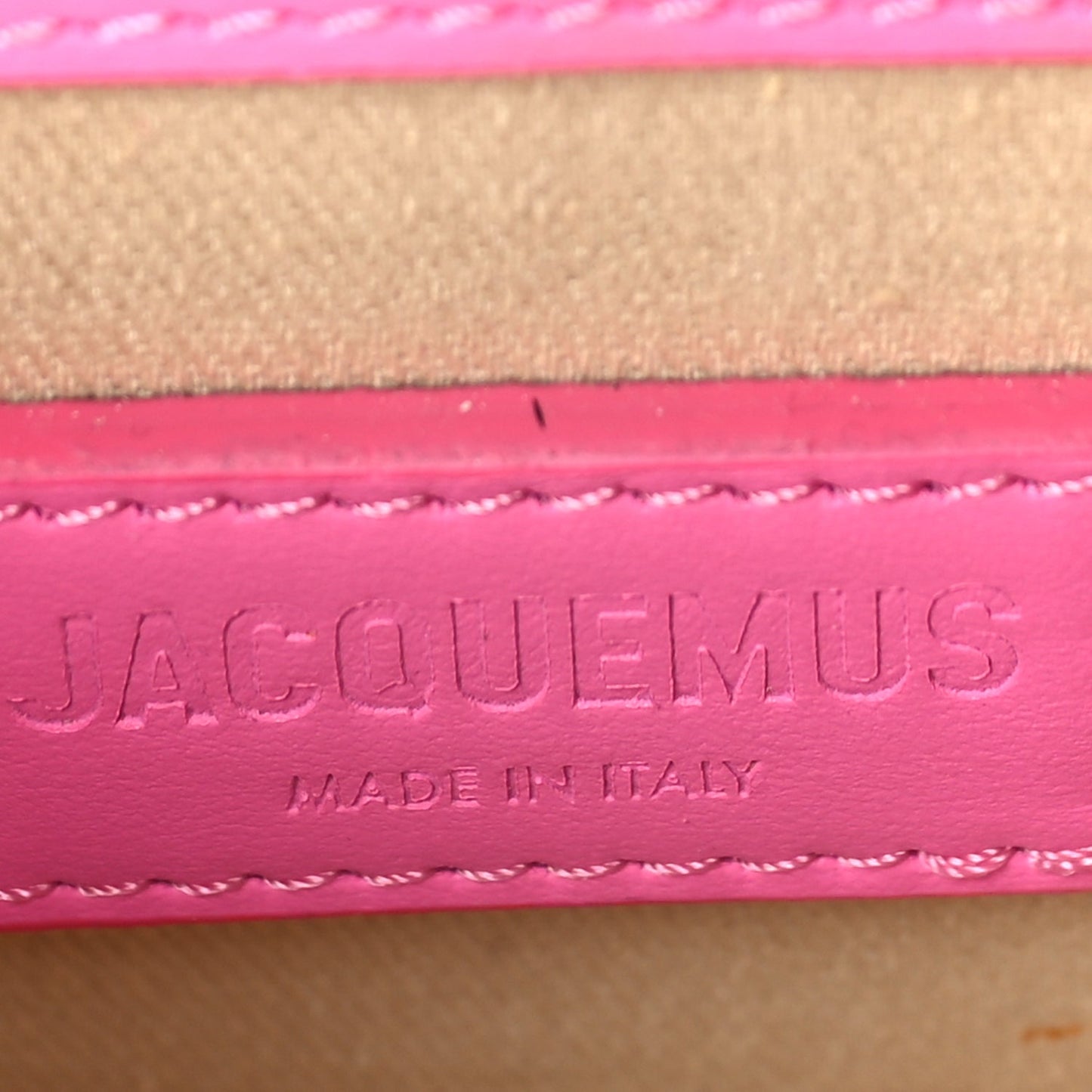 Jacquemus Smooth Calfskin Mini Le Chiquito Neon Pink