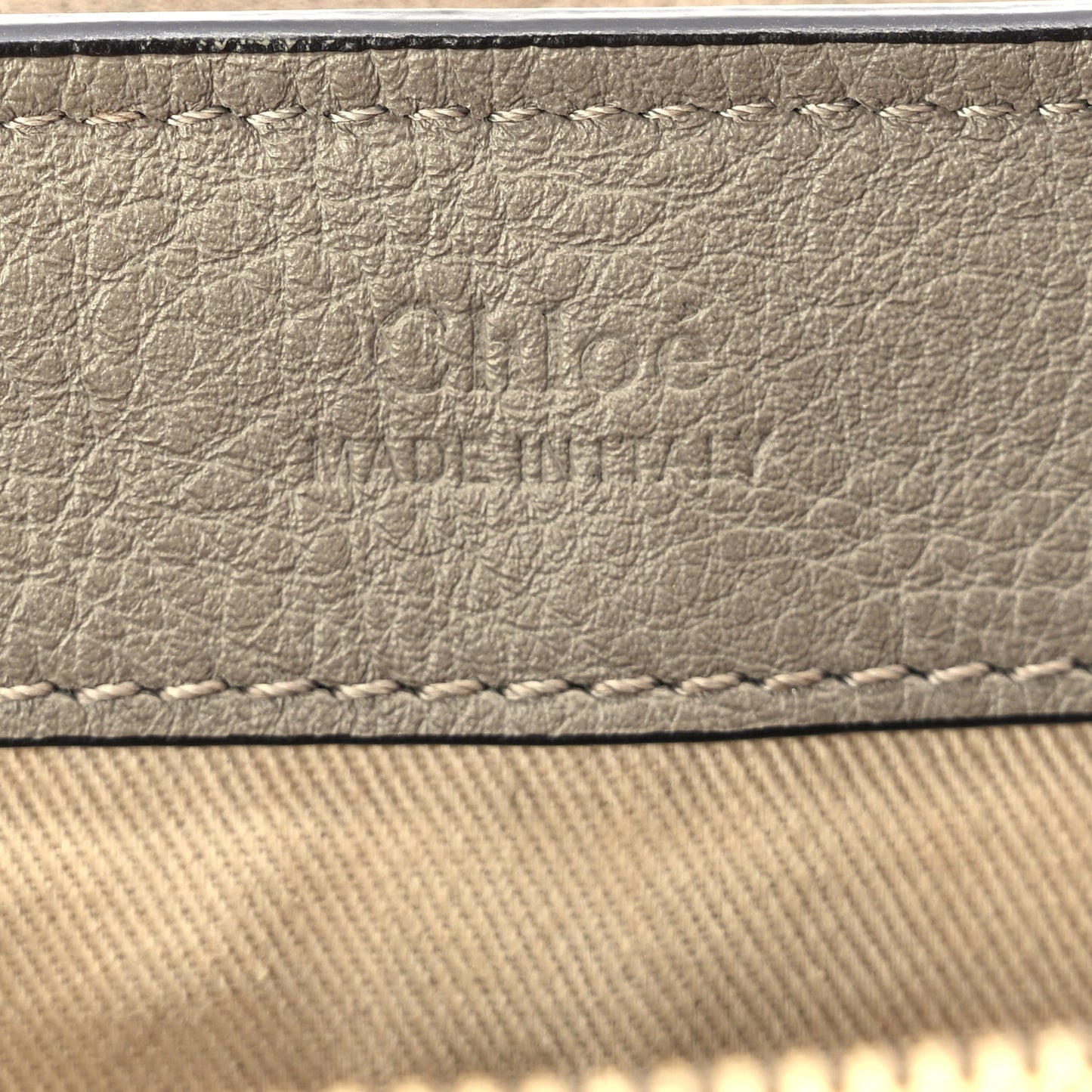 Chloe Calfskin Medium Faye Day Shoulder Bag Motty Grey