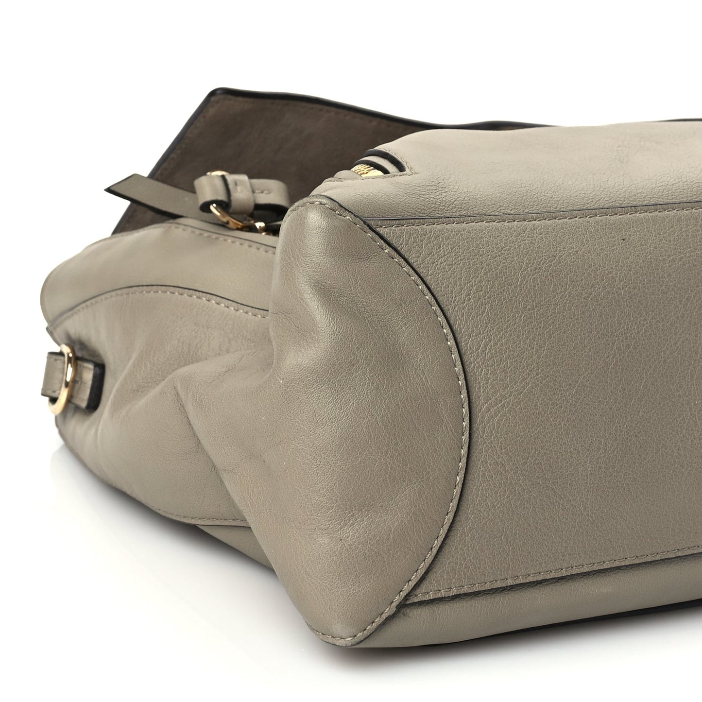 Chloe Calfskin Medium Faye Day Shoulder Bag Motty Grey