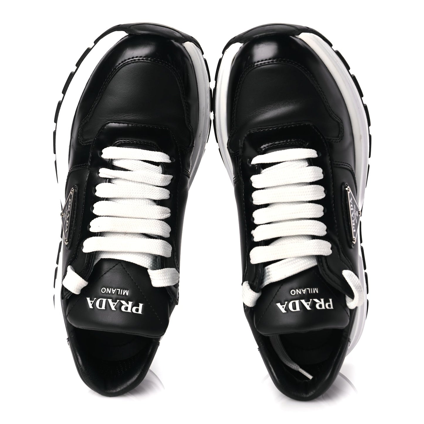 Prada Re-Nylon Spazzolato Triangle Logo Womens Prax 01 45mm Sneakers 36.5  Black