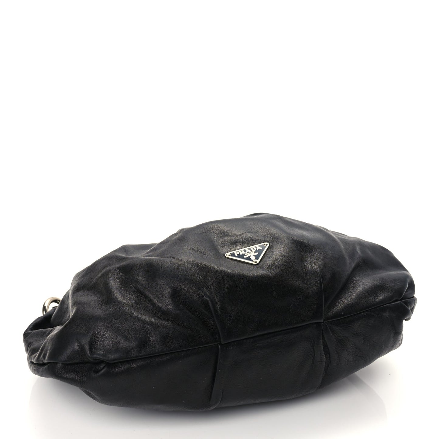 Prada Cervo Hobo Shoulder Bag Black