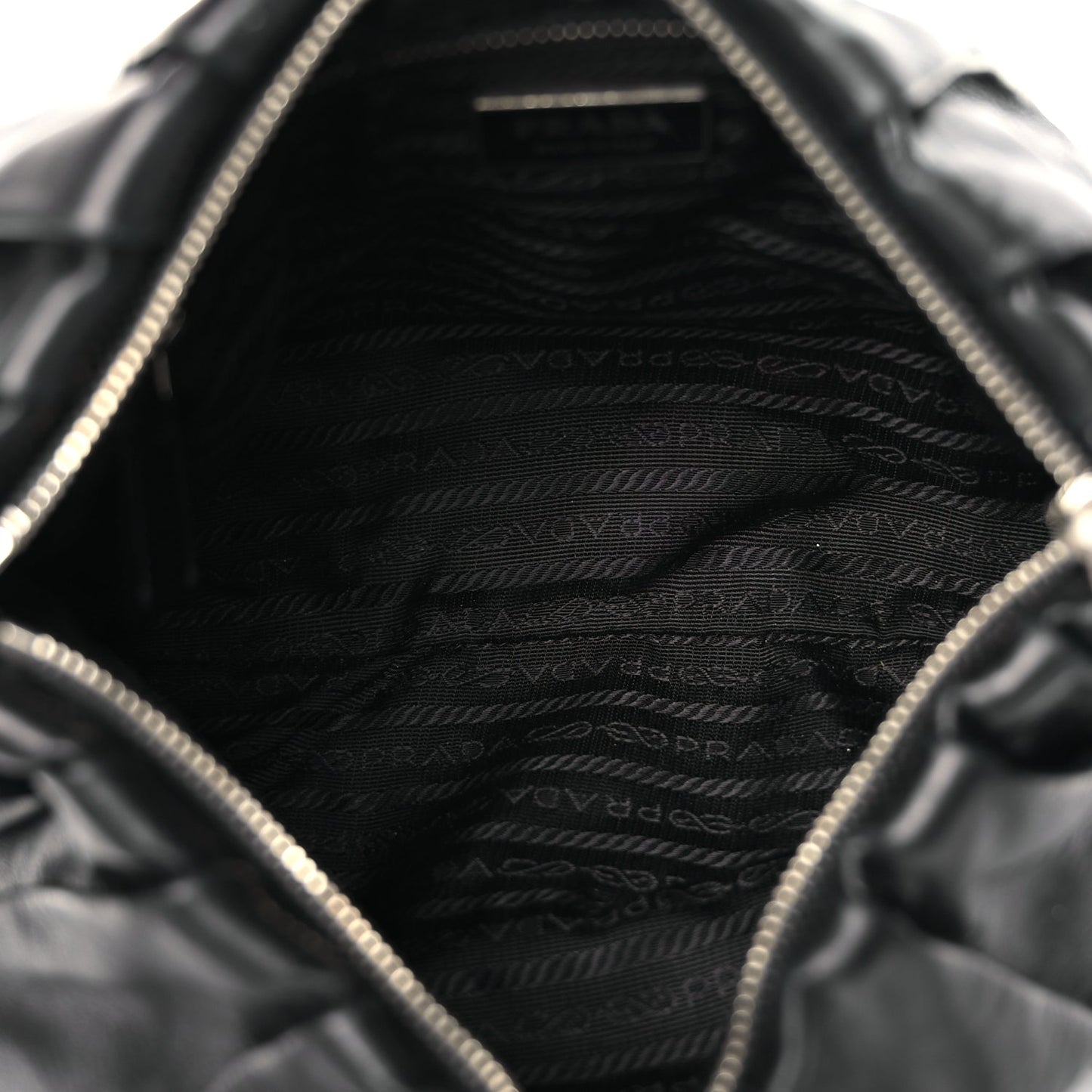 Prada Cervo Hobo Shoulder Bag Black
