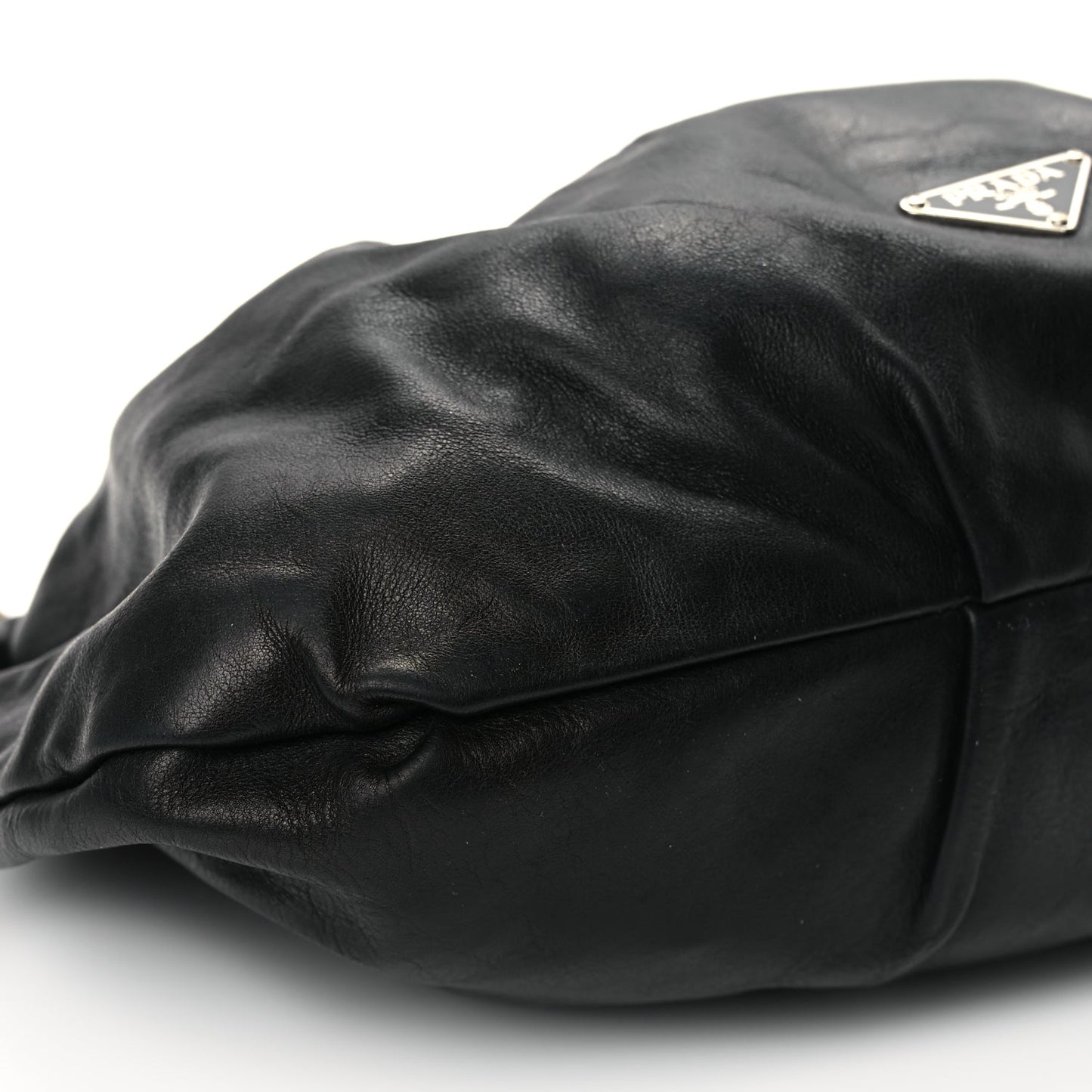 Prada Cervo Hobo Shoulder Bag Black