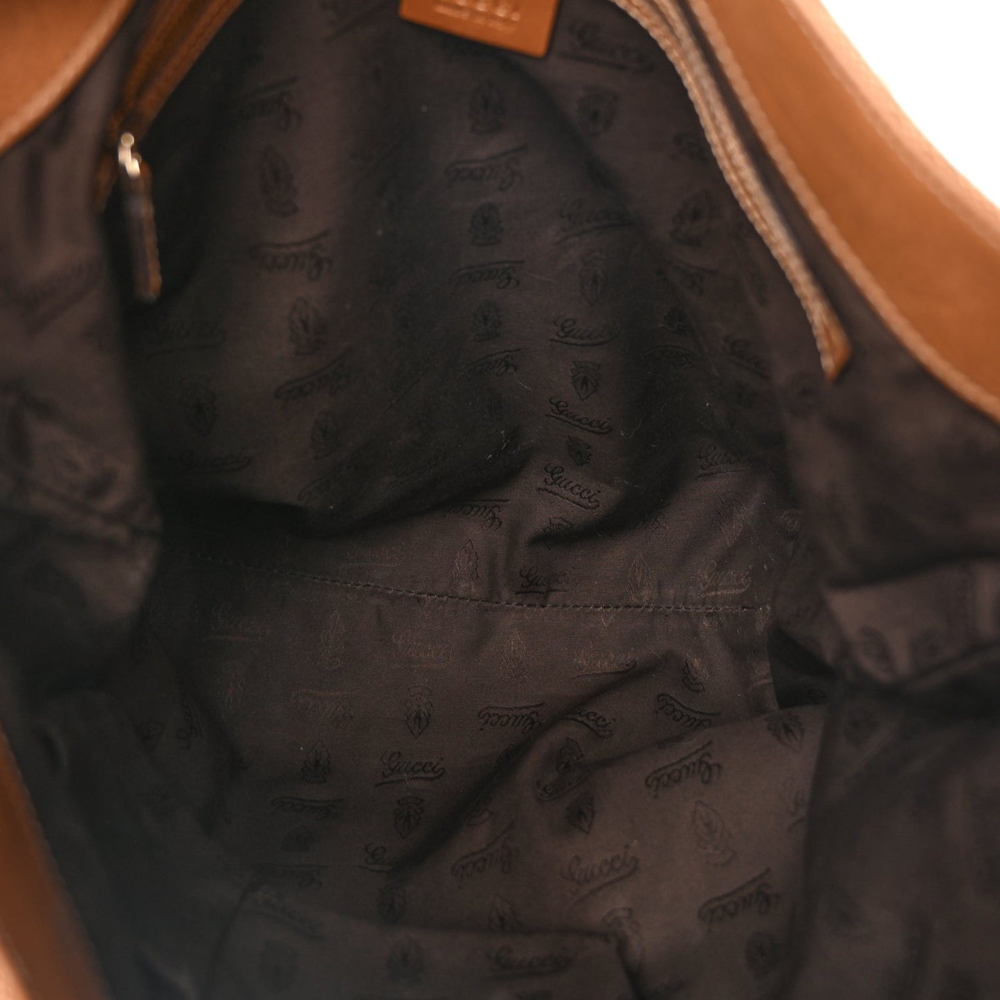 Gucci GG Monogram Medium Charm Tote Light Brown