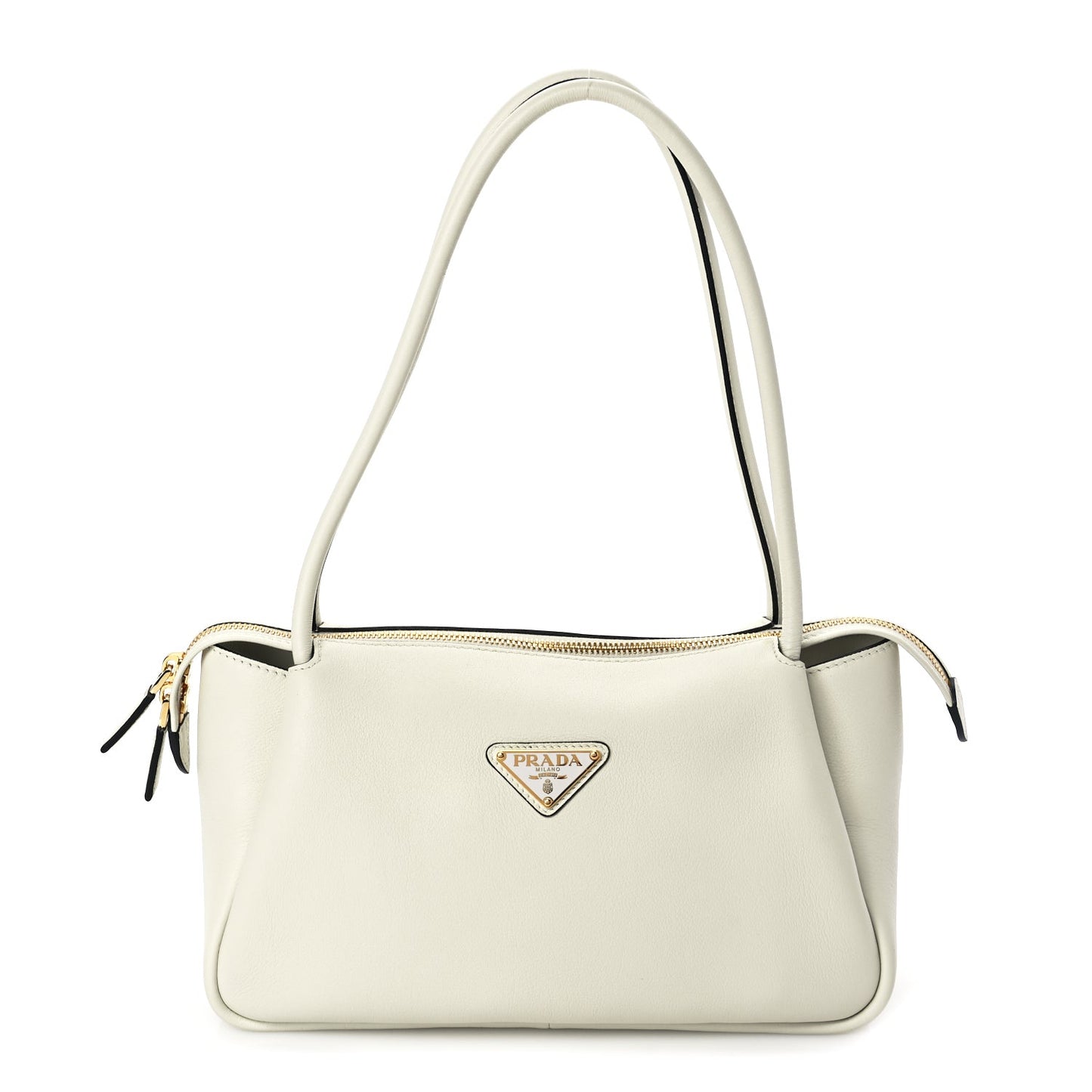 Prada Soft Calfskin Medium Darling Shoulder Bag White