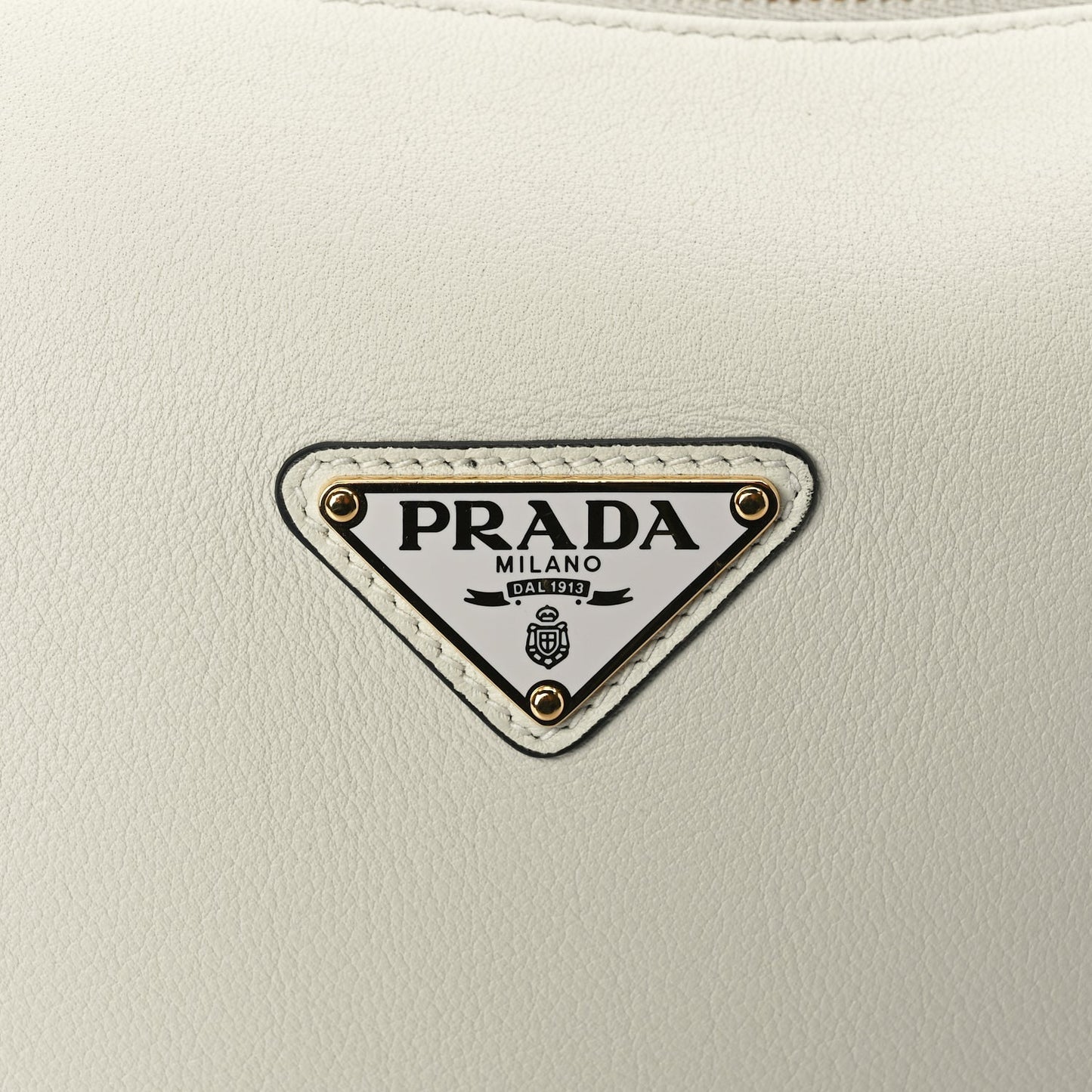 Prada Soft Calfskin Medium Darling Shoulder Bag White