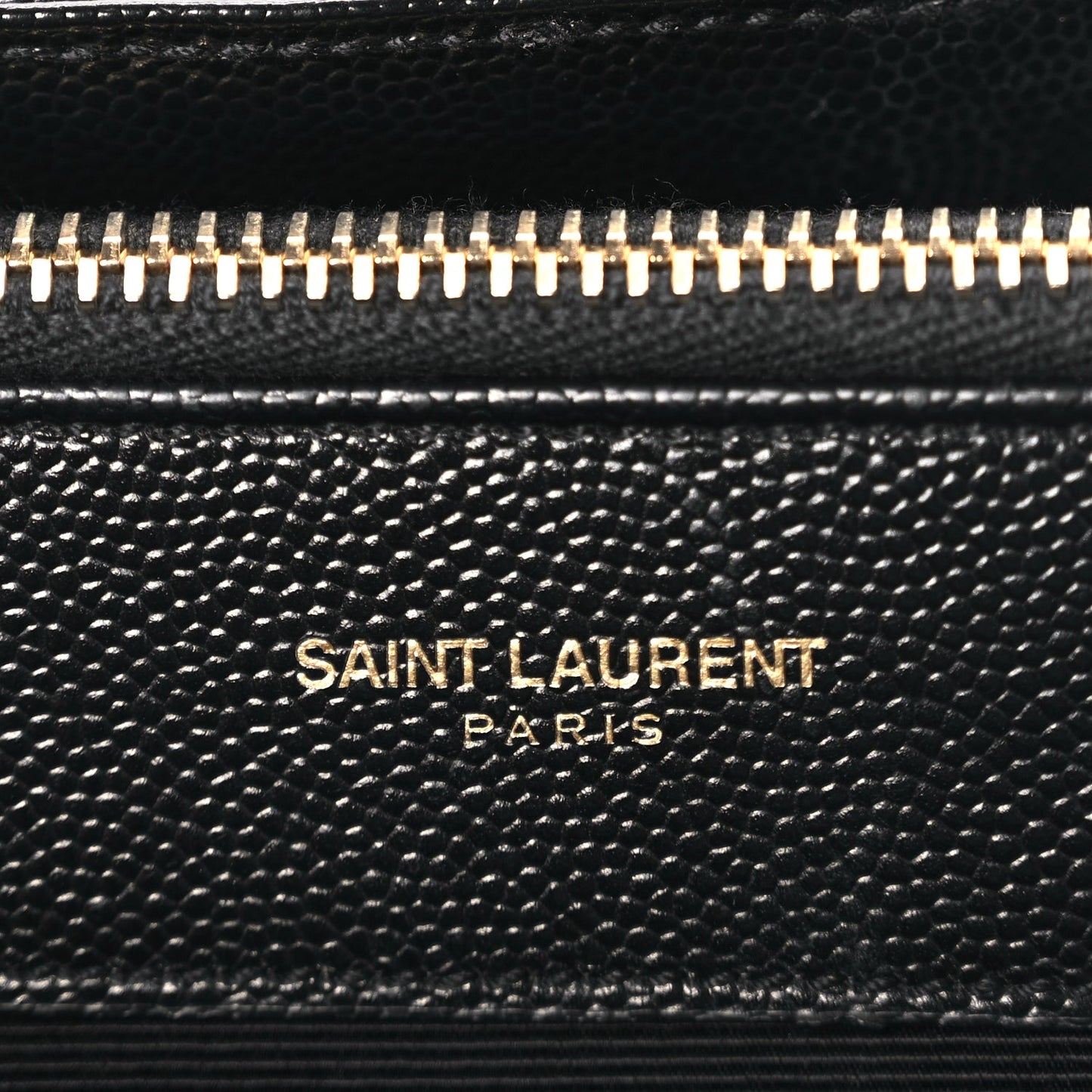Saint Laurent Grain De Poudre Matelasse Chevron Monogram Shopping Bag Black